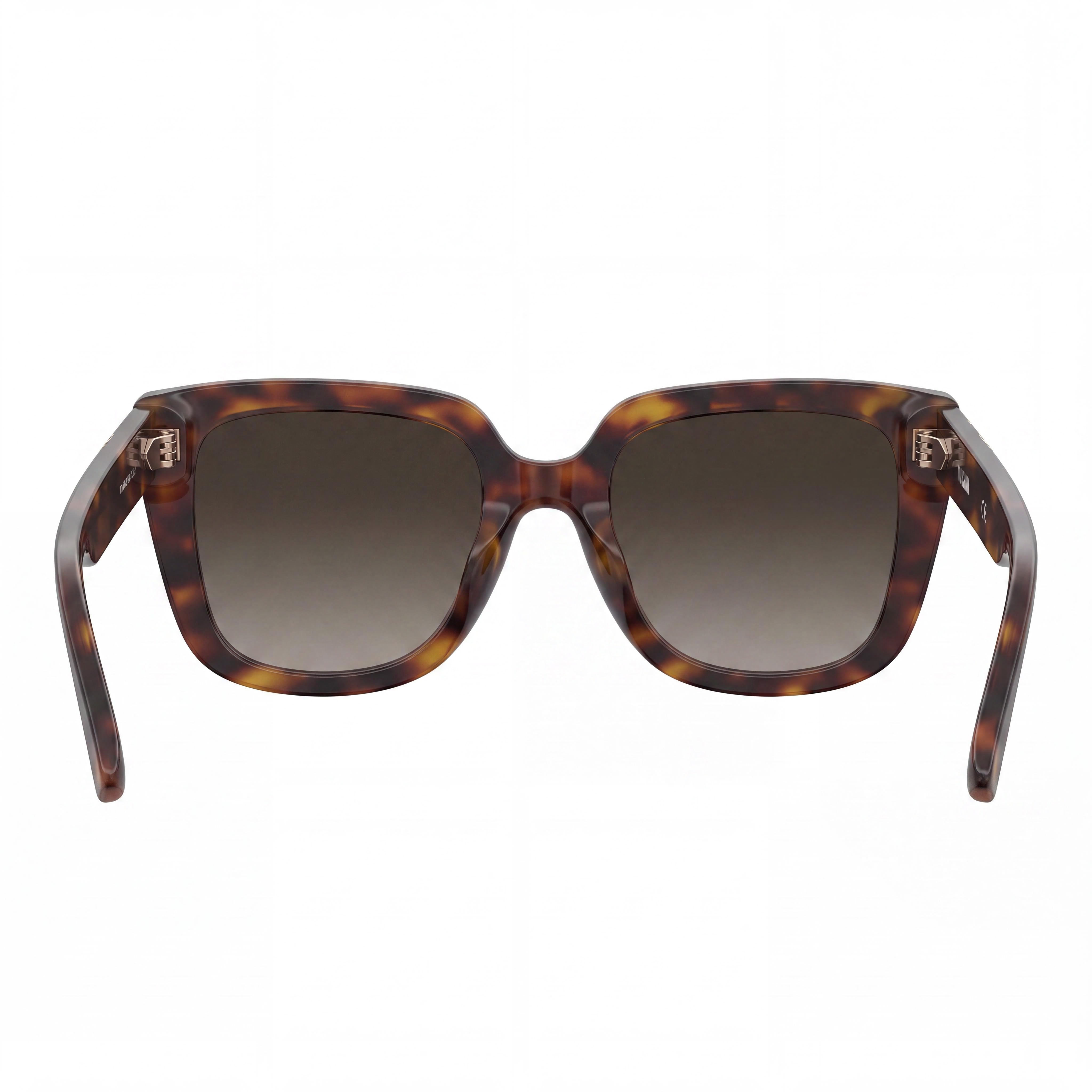 Moschino Modern Women's Acetate Havana Square Brown Shaded Non-Polarized UV Protection Sunglasses 55mm, Photo 3