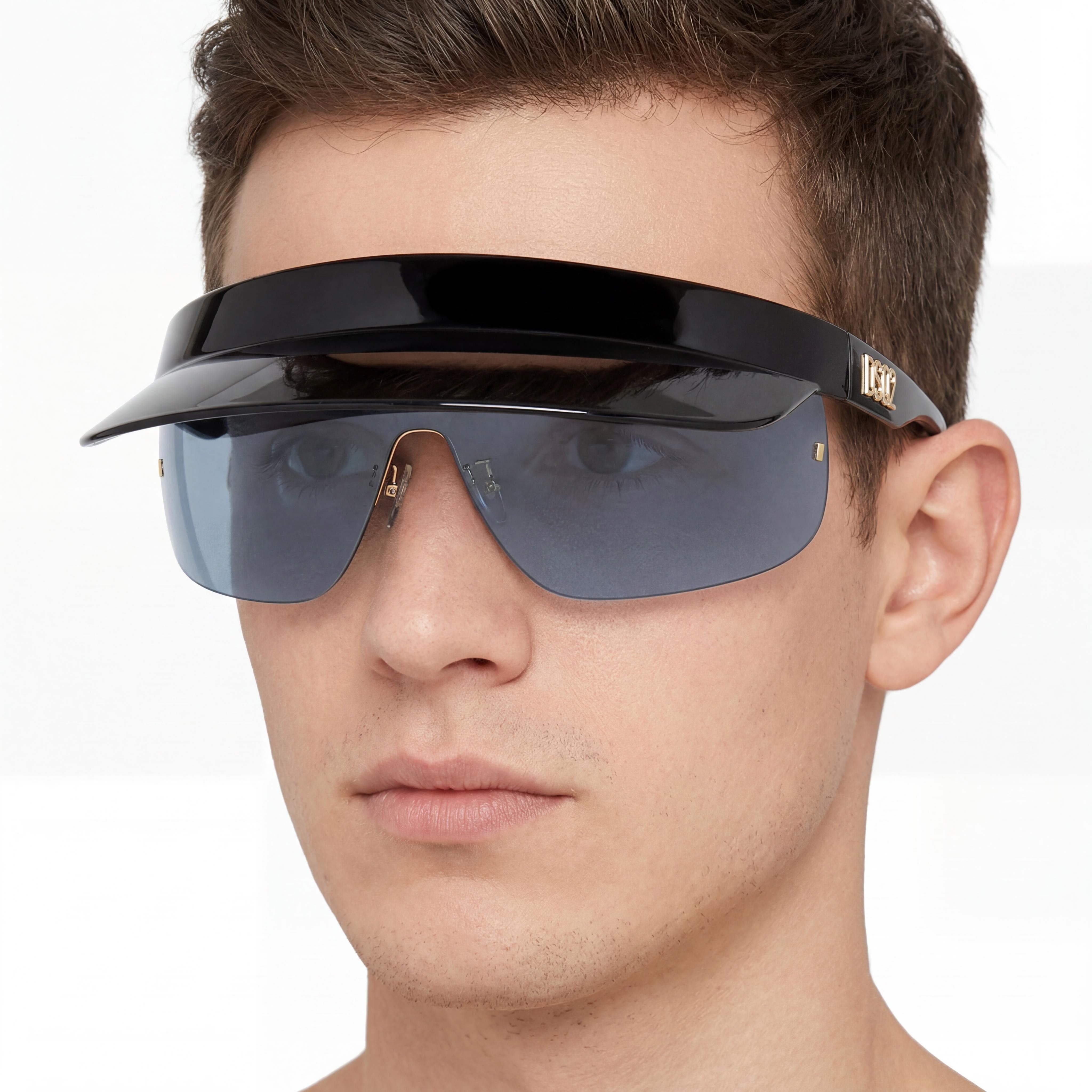 DSQUARED2 D2 0139/S Men's Black Polyamide Frame Casual Style Grey Polycarbonate Lens Sunglasses 99-01-110, Photo 5
