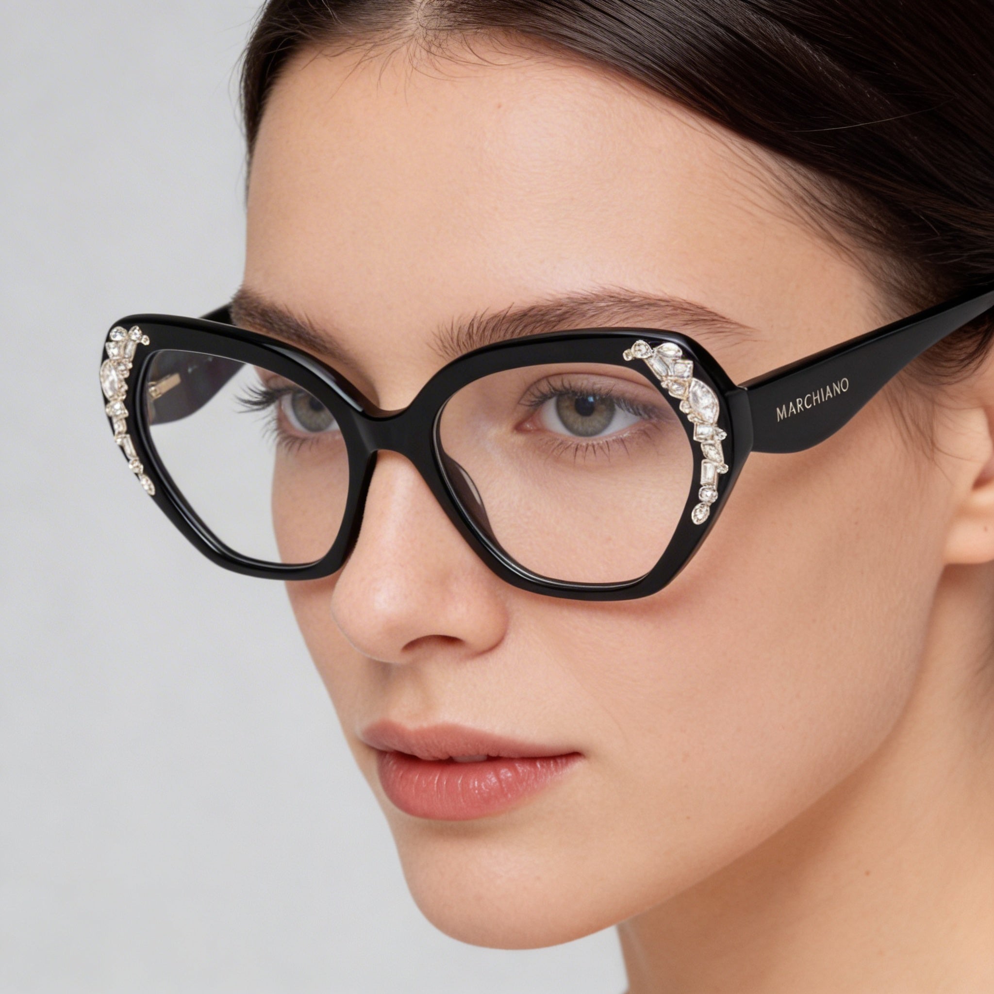 GUESS by Marciano Gm50039 Women's Non- Plastic Eyeglasses Shiny Black 53-18-140mm, Photo 4
