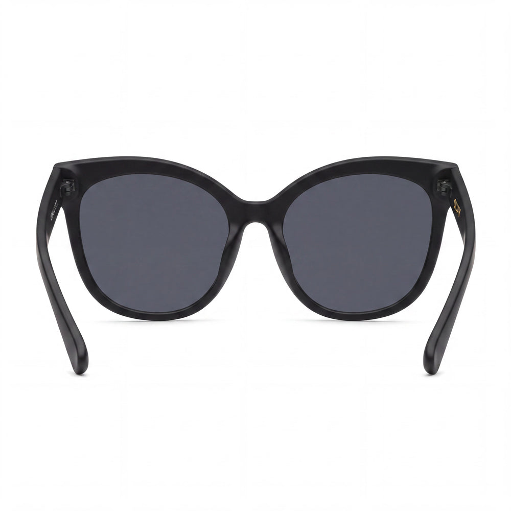 QUAY AUSTRALIA It's My Way Women's Oversized Cat Eye Black Plastic Frame Smoke Lens 100% UV Protection Sunglasses 55mm