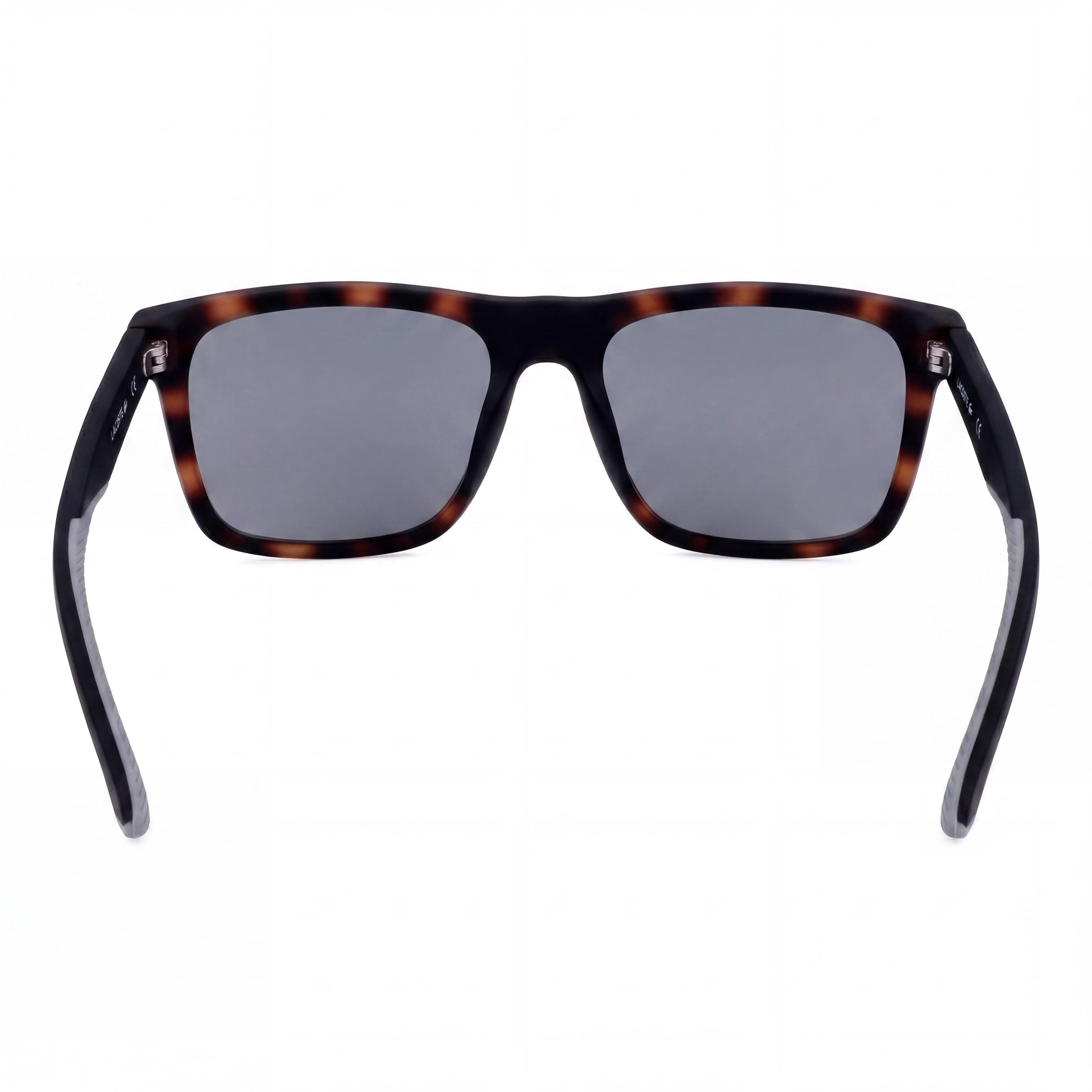 Lacoste L957s Men's Matte Havana Plastic Sunglasses, Solid Grey Mirror, Non-Polarized, UV Protection 56mm, Photo 4