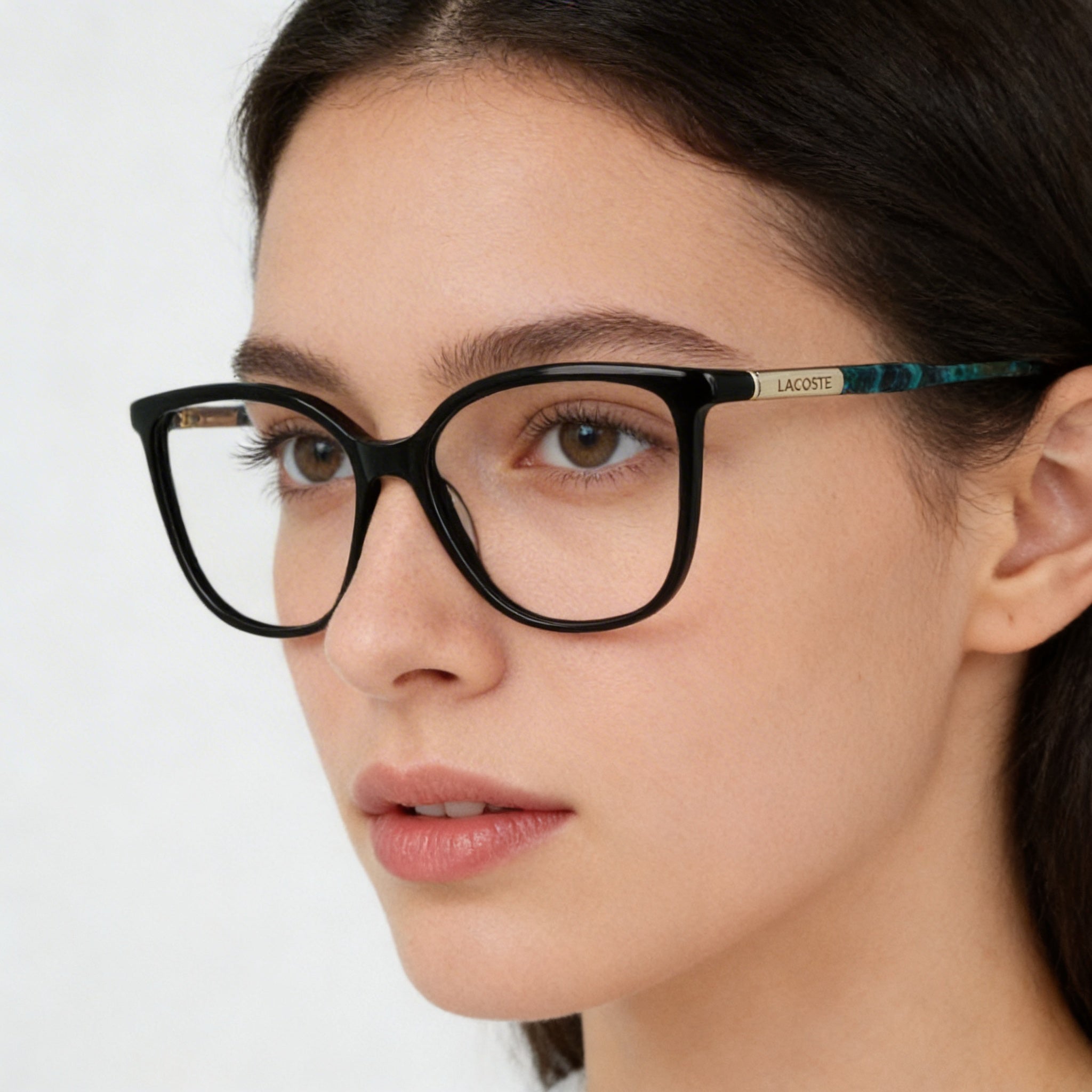 Lacoste CASUAL Women's Black Acetate Optical Eyewear Frame with Demo Lenses, 55mm Lens Width, Photo 5
