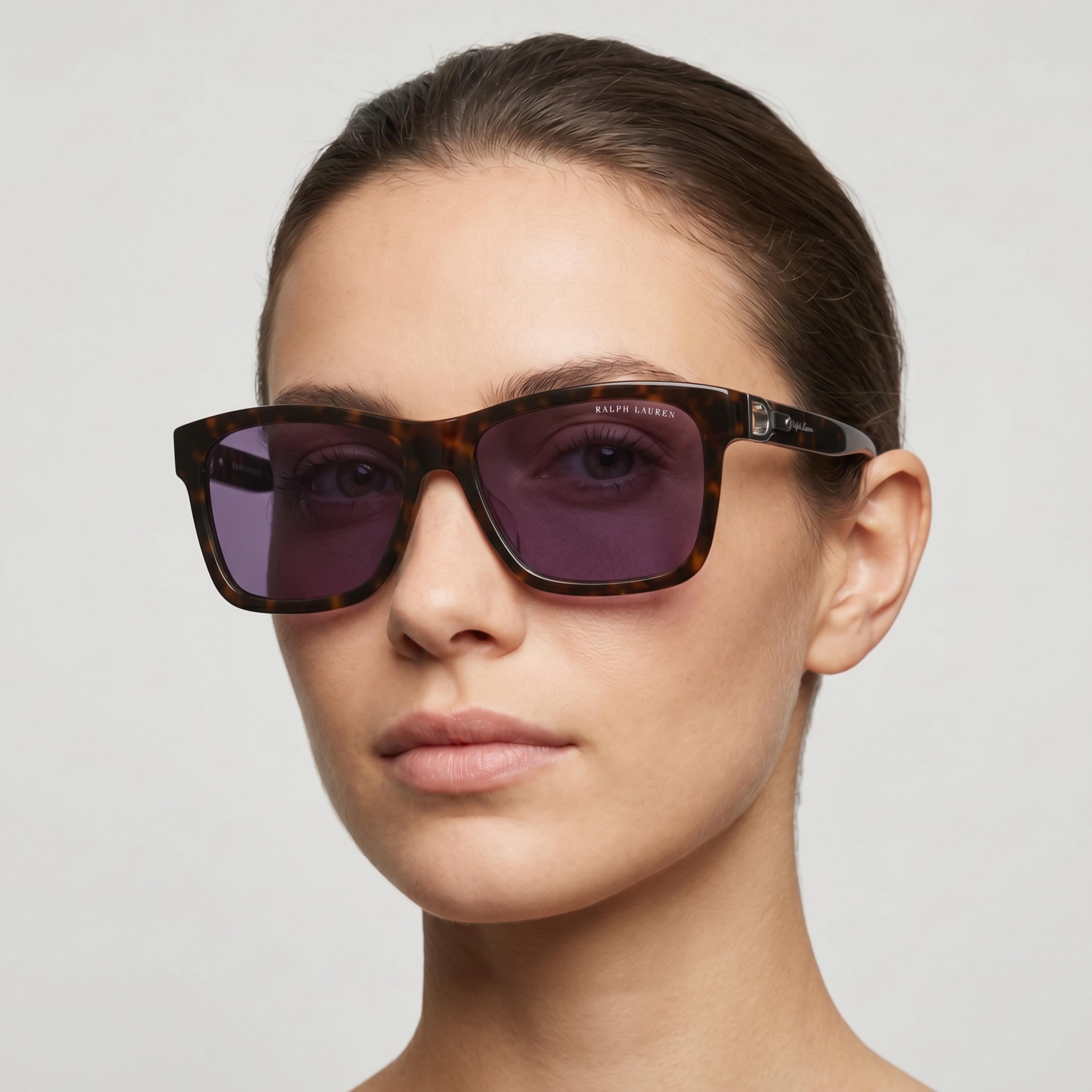 Gafas de sol Ralph Lauren para mujer, diseño contemporáneo, marco de plástico multicolor, protección UV no polarizada, Photo 5