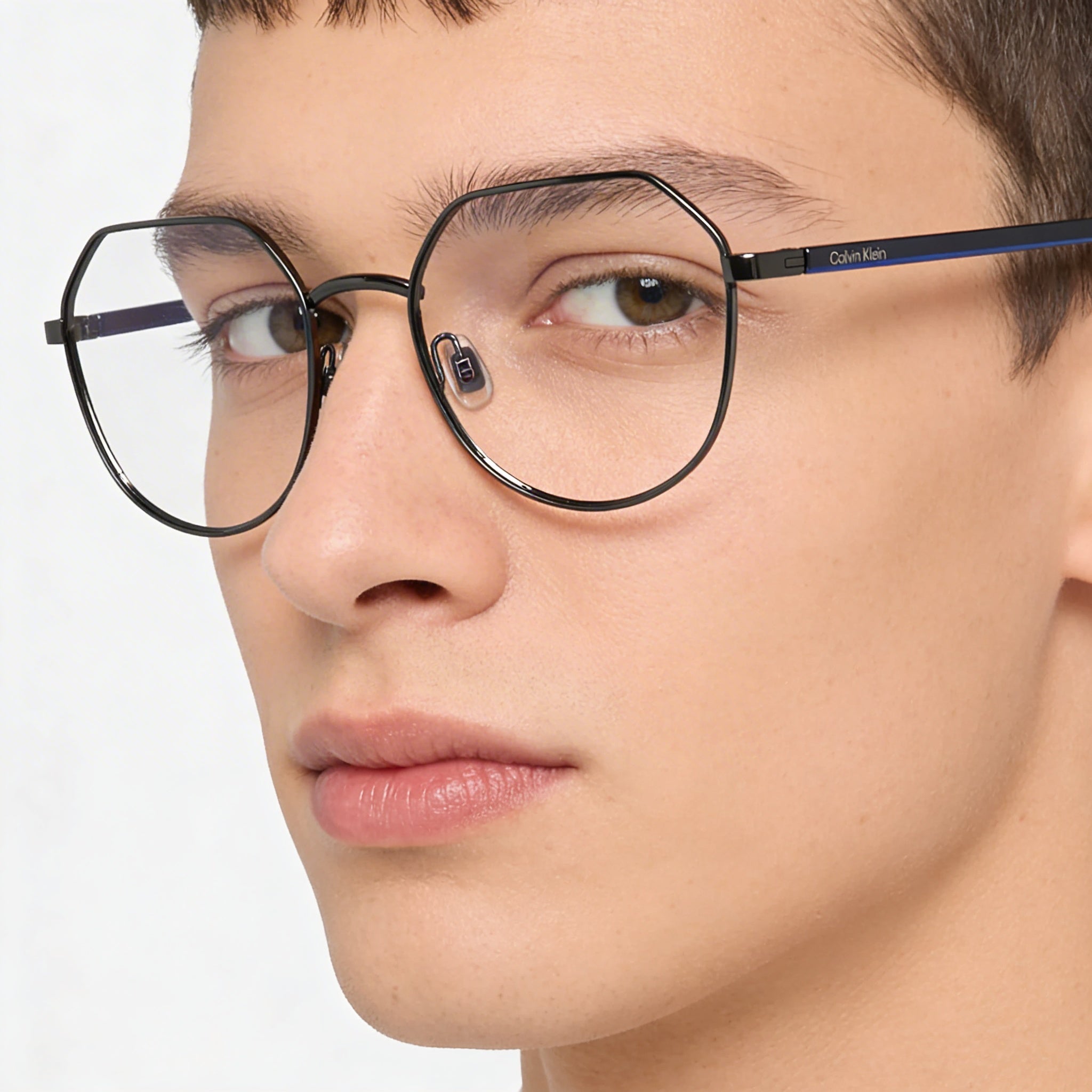 Calvin Klein Ck23127 Gafas Unisex con Montura de Acetato Gris Plomo Oscuro y Lentes de Policarbonato 50-19-145mm, Photo 3