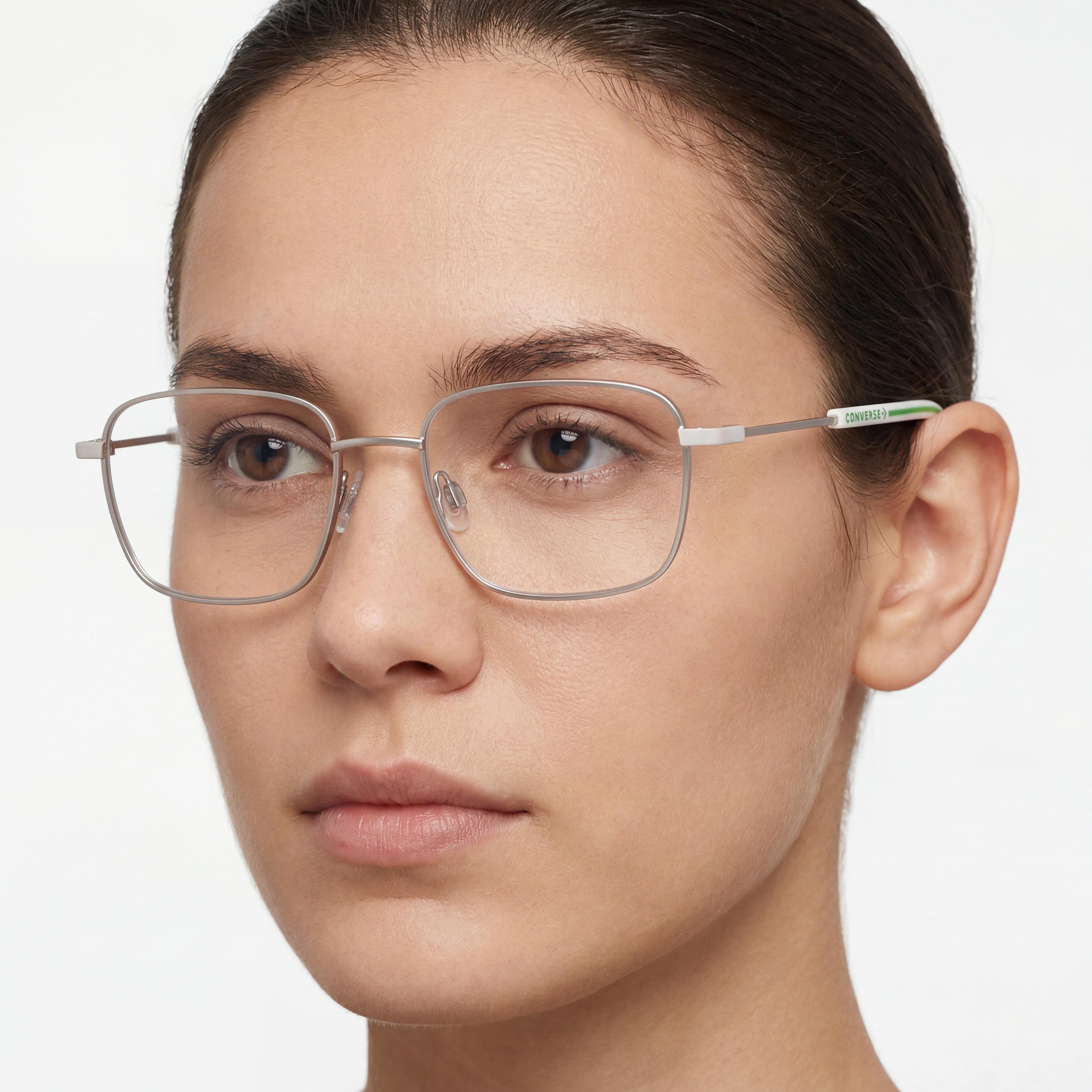 Gafas de acetato Converse Cv1022y para hombre y mujer, montura plata mate/fosilizado, tamaño 48-16-135, Photo 5