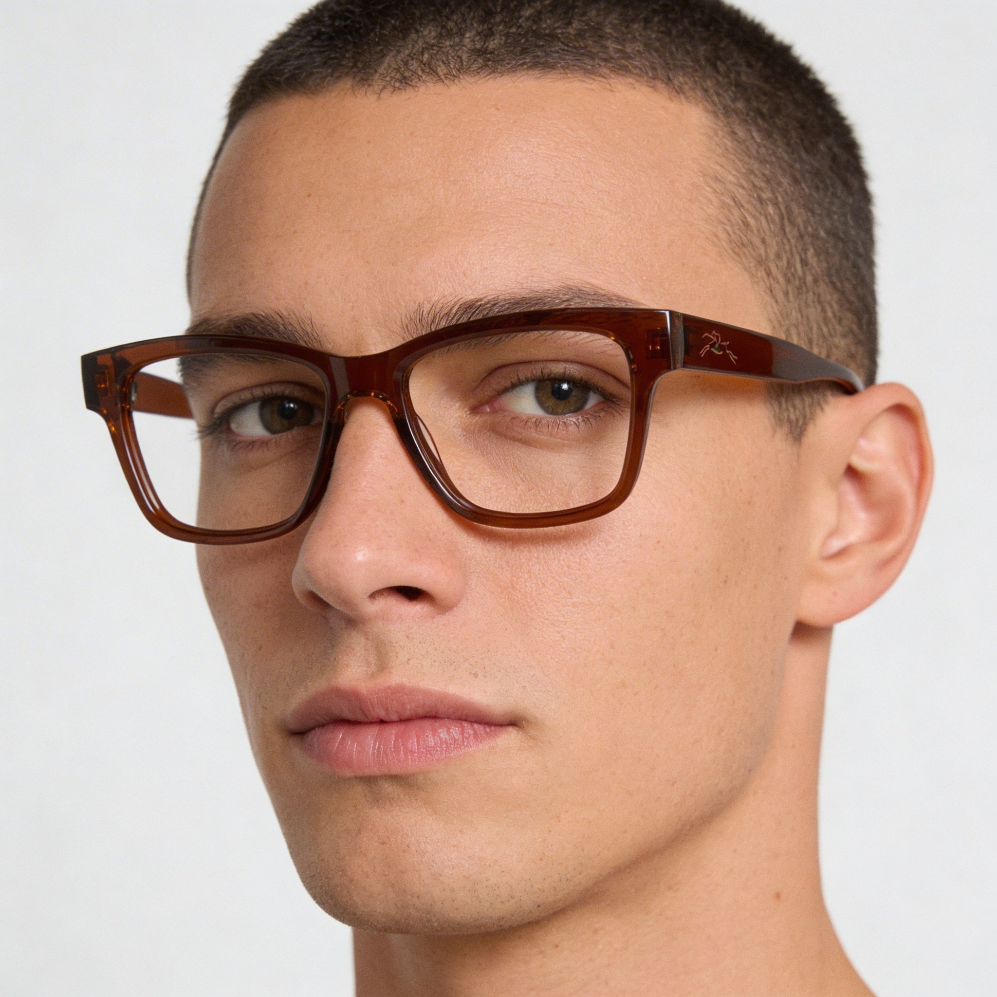 Longchamp LO2737 Men's Modern Style Eyeglasses with Transparent Rust Frame & Polycarbonate Lenses 52mm, Photo 4