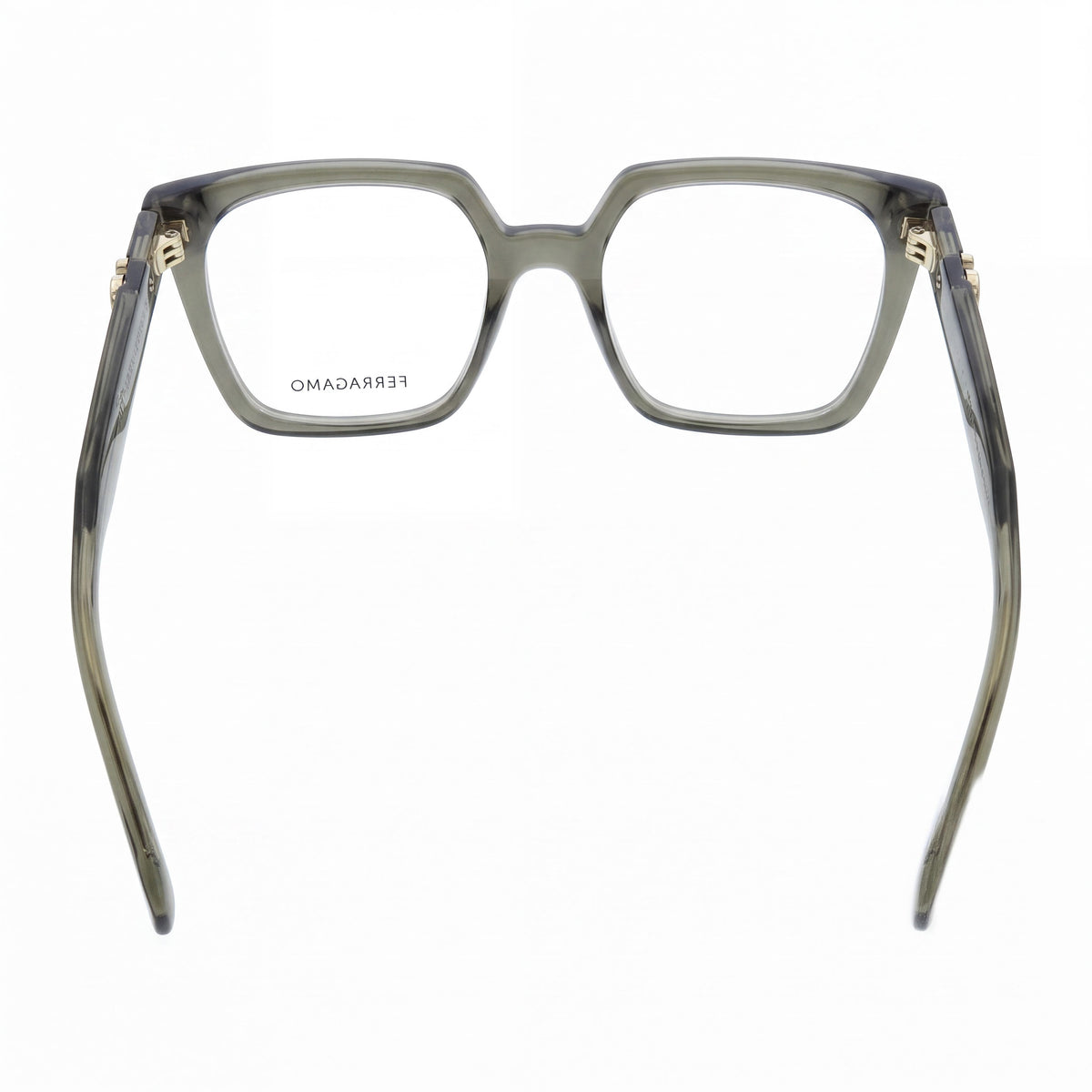 Ferragamo Casual Women's Transparent Khaki Frame in Acetate or Metal Ophthalmic Eyeglasses 55mm, Photo 3