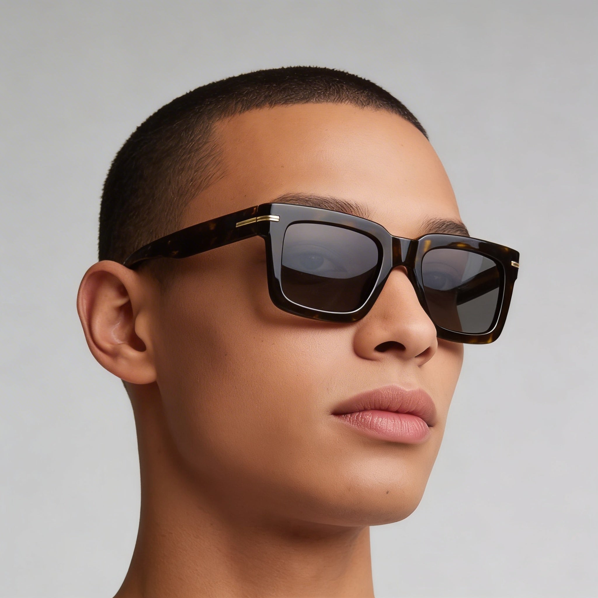 Hugo Boss BOSS 1501/S Gafas de sol unisex, montura de aluminio, color havana, protección UV moderna, 51mm, Photo 4
