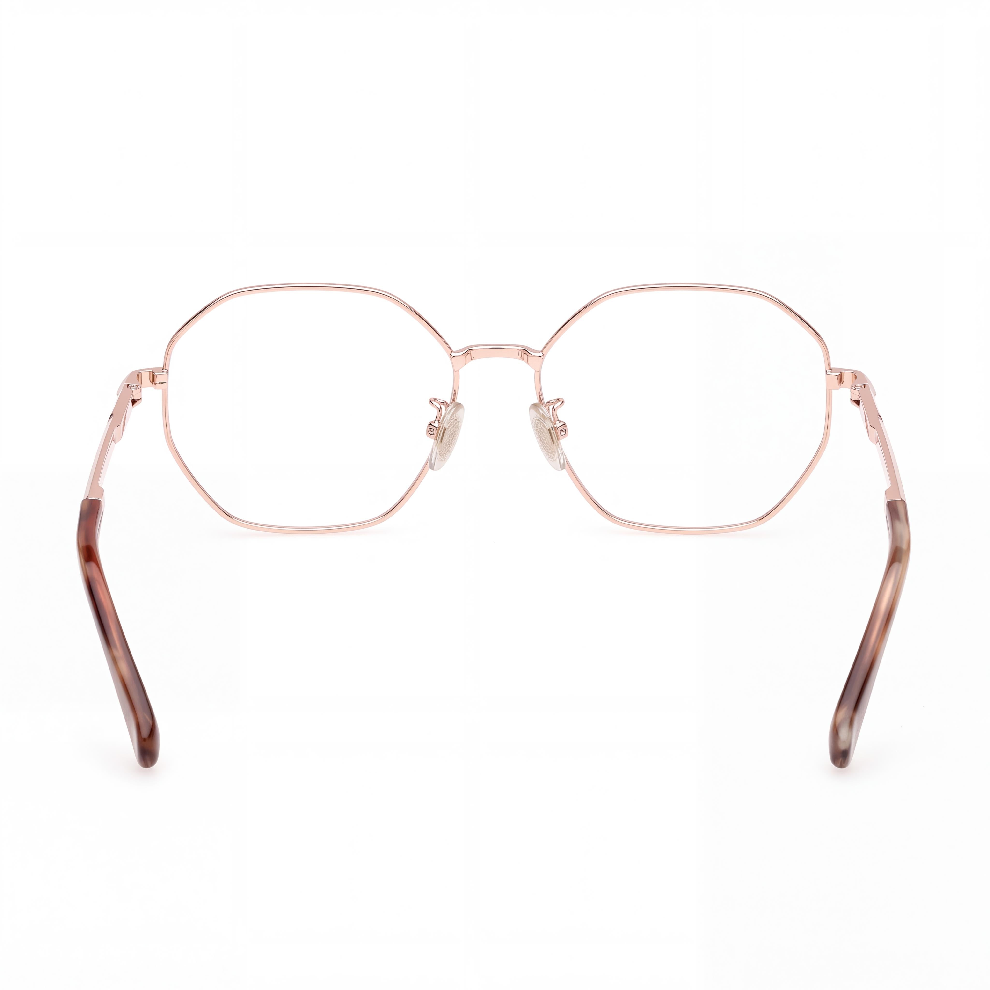 MaxMara Mm5207 Women's Eyewear, crafted with a Metal Frame in a Shiny Pink Gold finish, featuring a 55mm lens width., Photo 3
