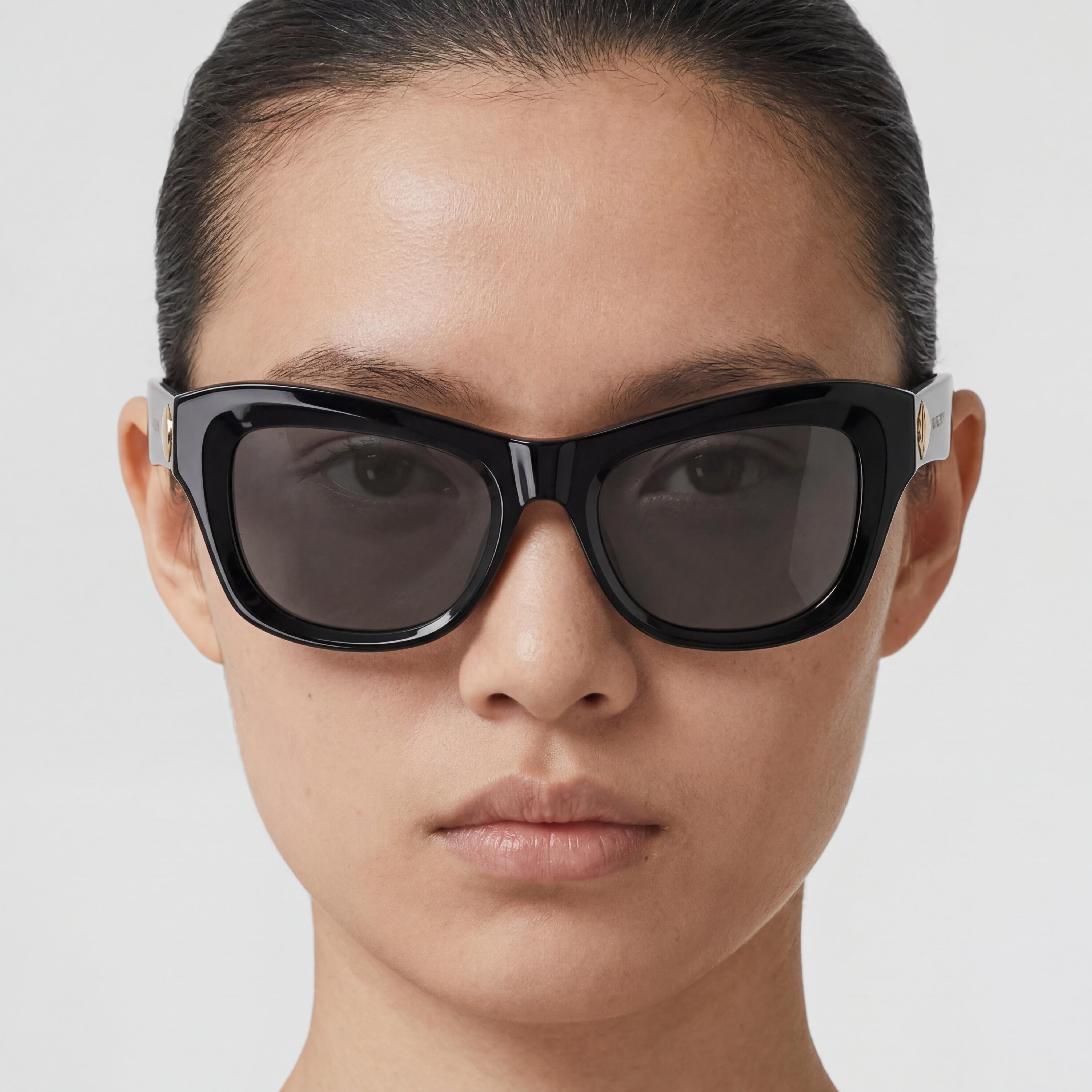 BURBERRY Be 4442u Unisex Black Dark Grey Acetate Cat Eye Sunglasses 51mm, Photo 5