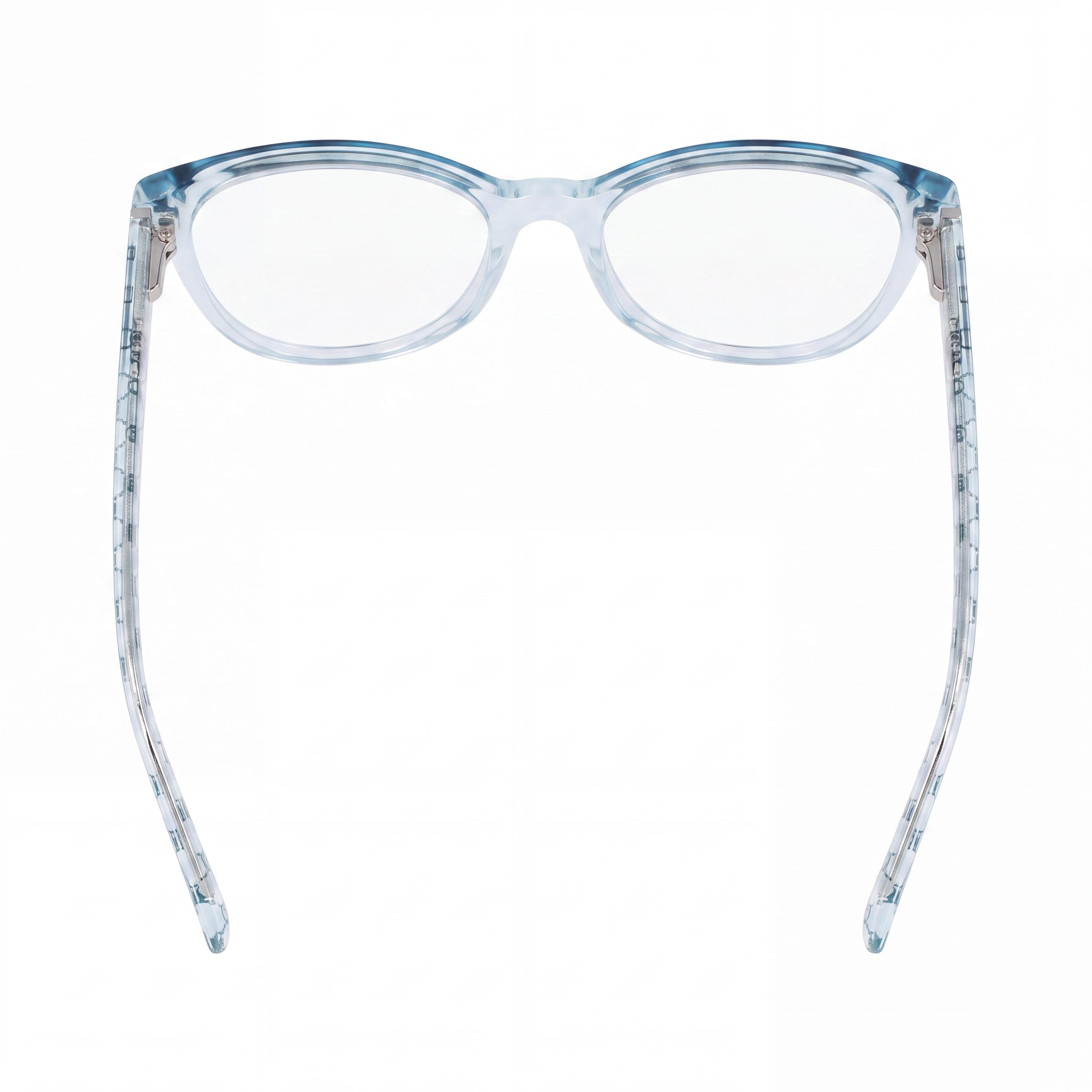 bebe Bb5195 Women's Metal Blue Eyeglass Frames with Polycarbonate Demo Lenses, Clear , 53-17-135mm, Photo 3