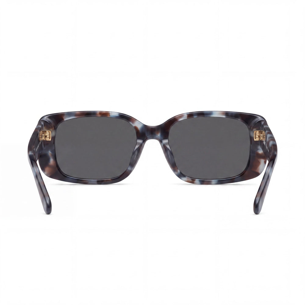 QUAY AUSTRALIA Karma Square Women's Acetate Frame Sunglasses in Storm Tortoise Smoke with Smoke Lenses