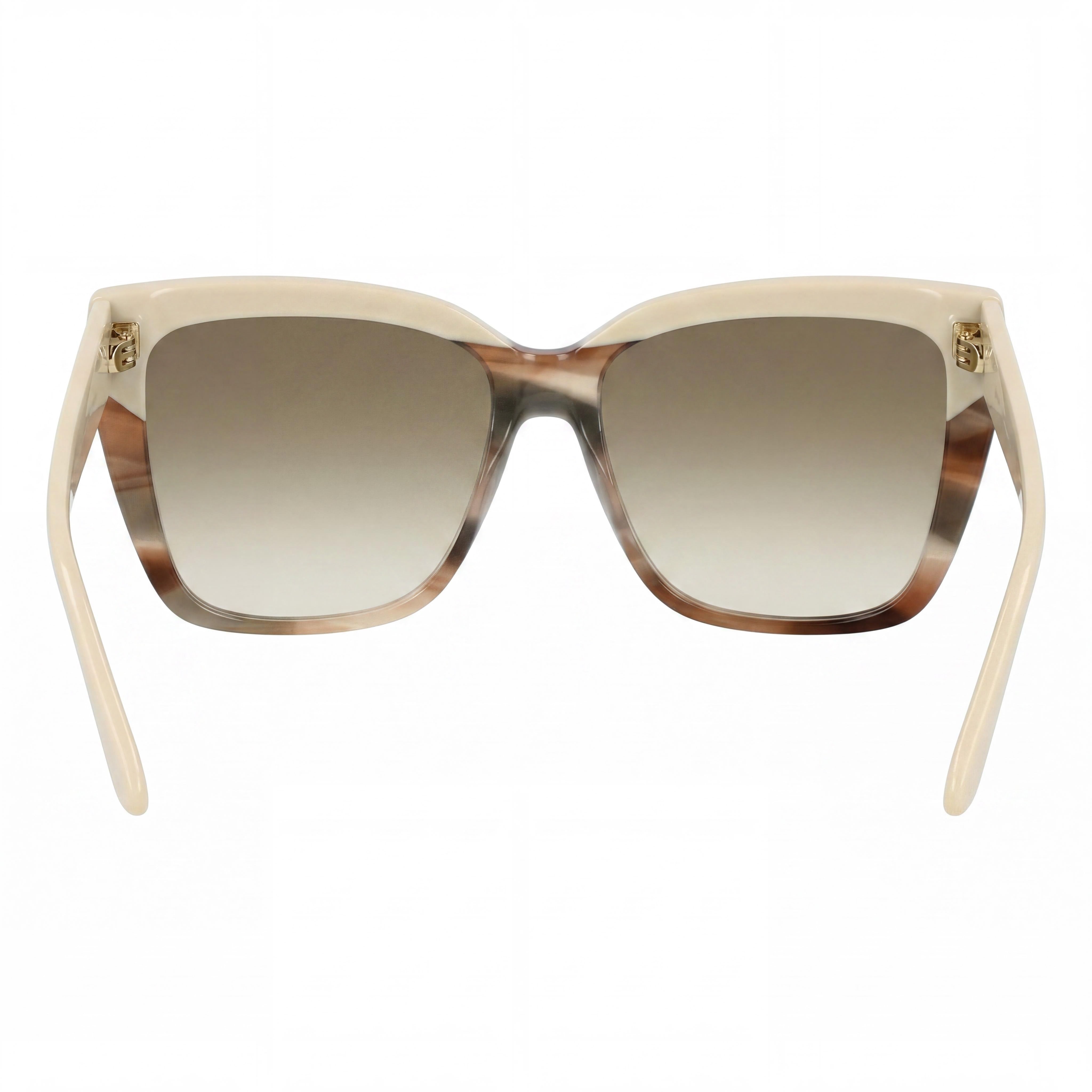 Ferragamo Sf1102s Women's Lightweight Acetate Sunglasses in Beige Striped Tortoise with UV 400 Protection, 58mm, Photo 3