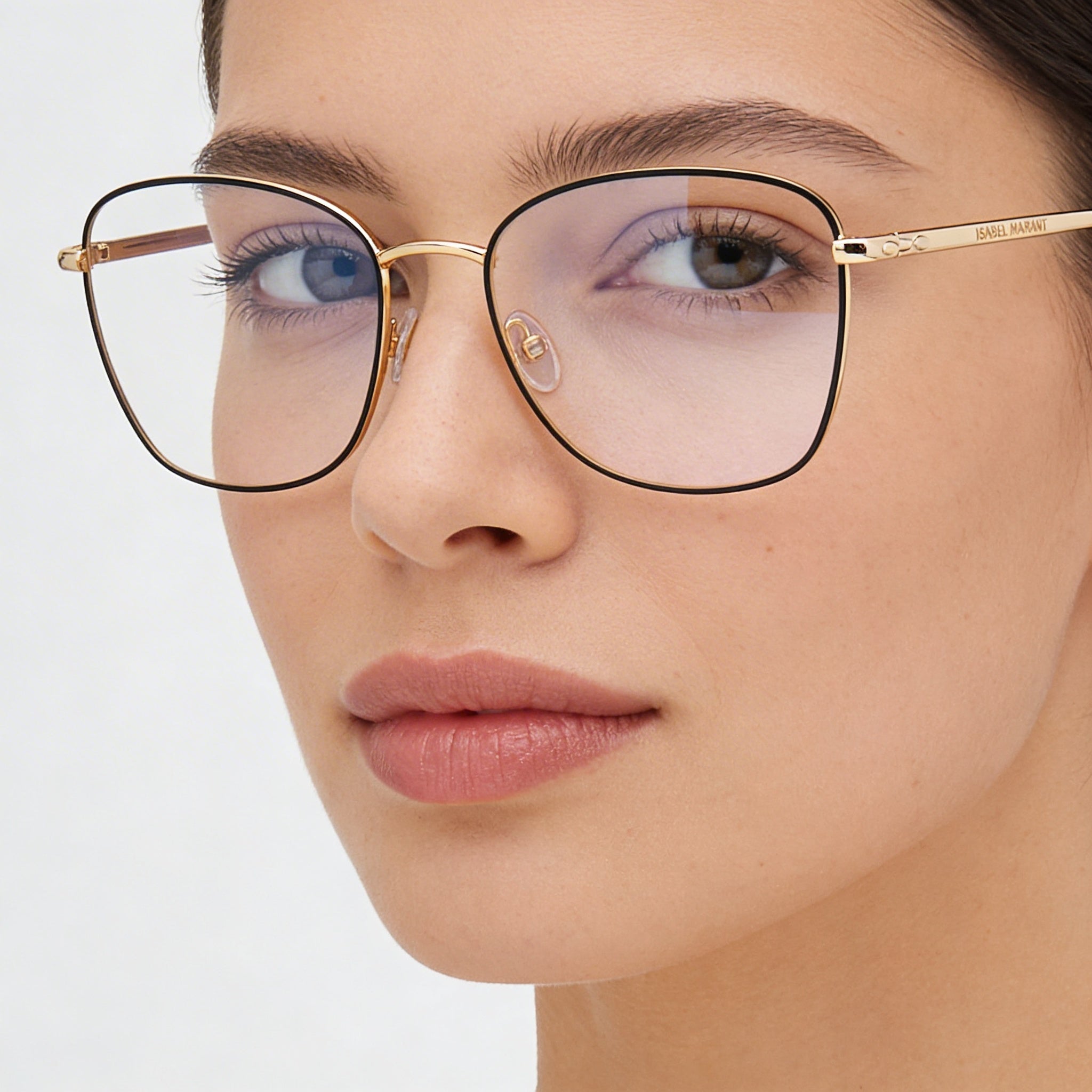 Isabel Marant Classic IM 0031 Women's Black Gold Stainless Steel Full Rim Butterfly Eyeglasses 54mm, Photo 3