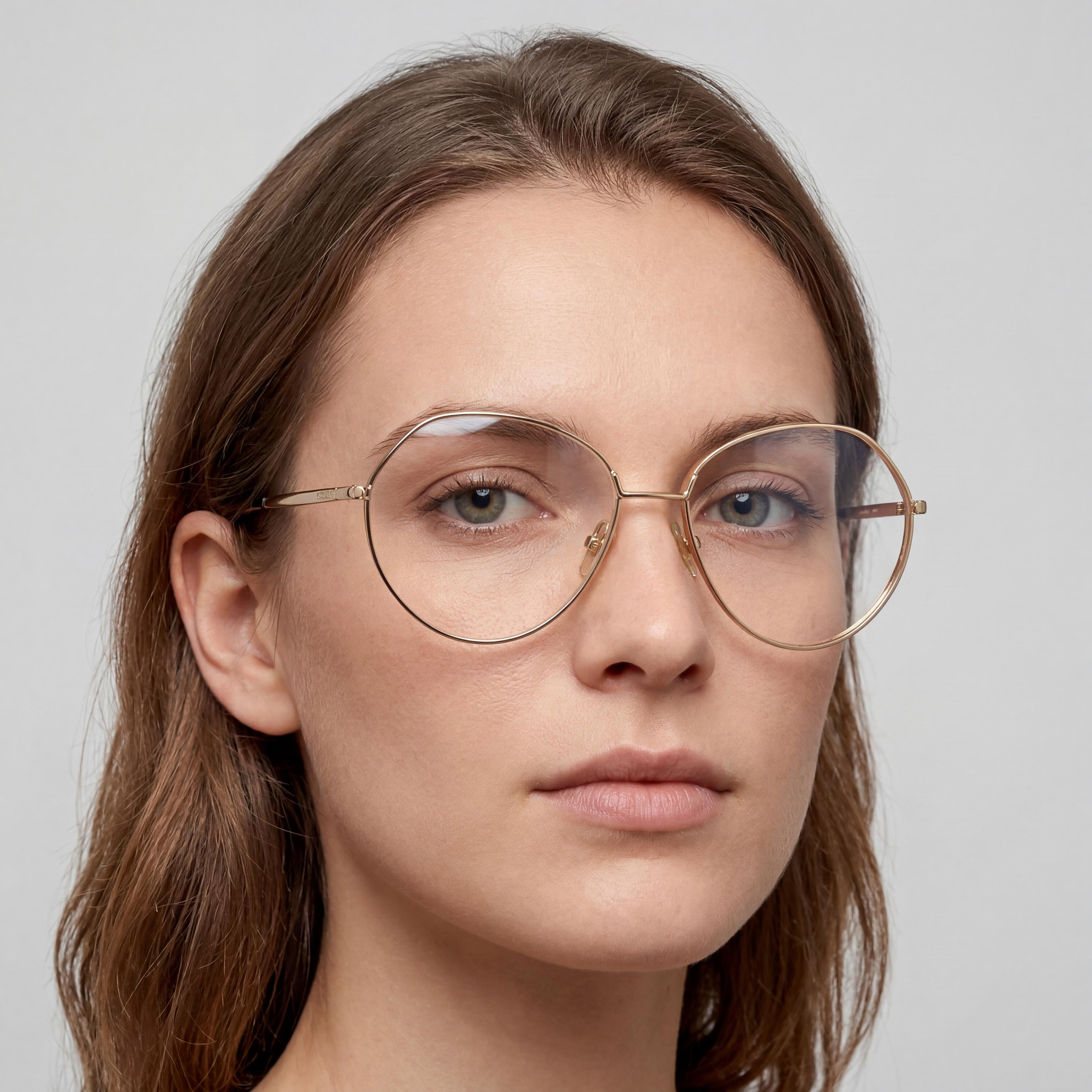Gafas MaxMara de mujer con montura de metal Deep Gold y lentes multicolor de 56 mm, Photo 4