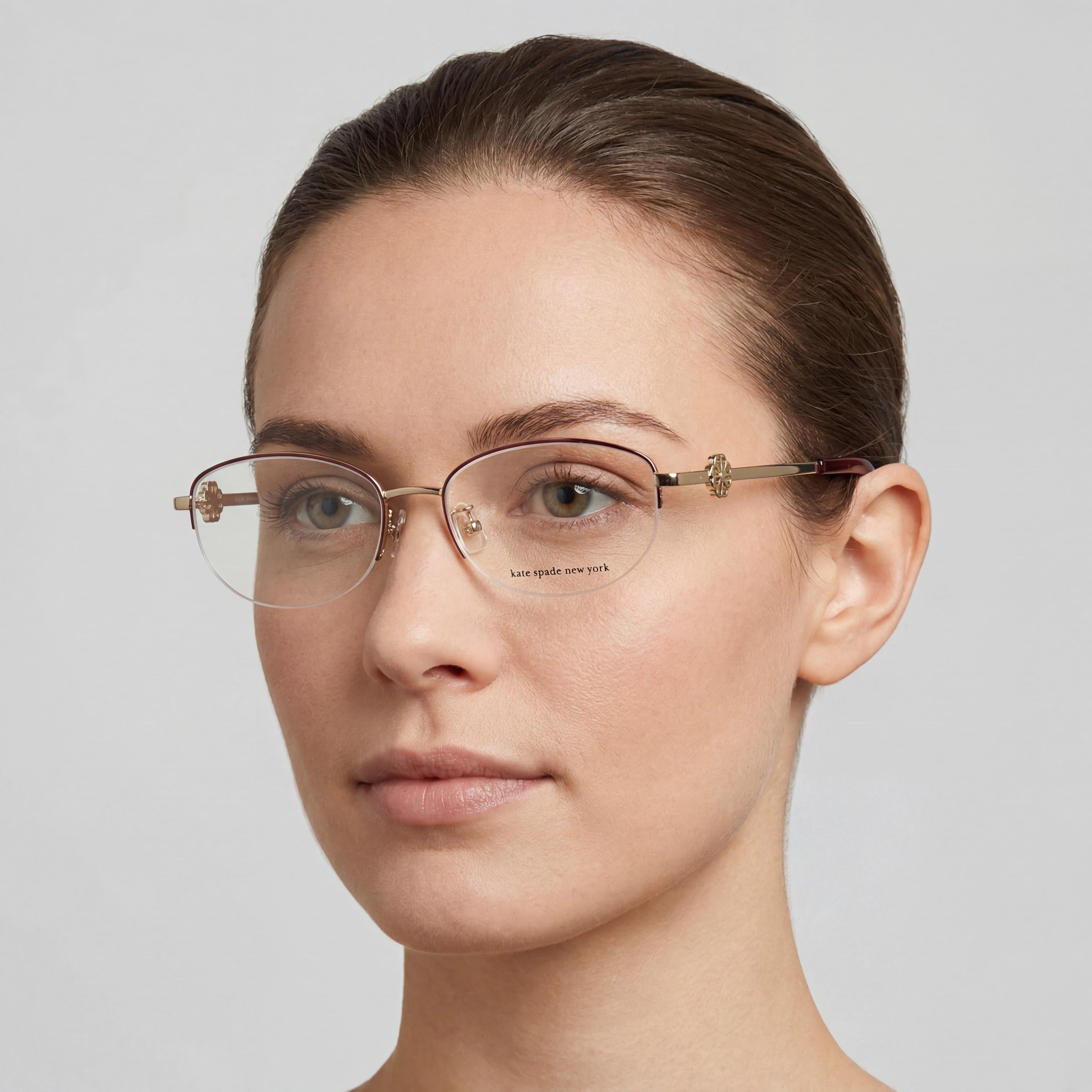 kate spade new york Nahla/F Women's Gold Titanium Frame Sunglasses with Polycarbonate Lenses, 52mm Lens Width, Photo 4