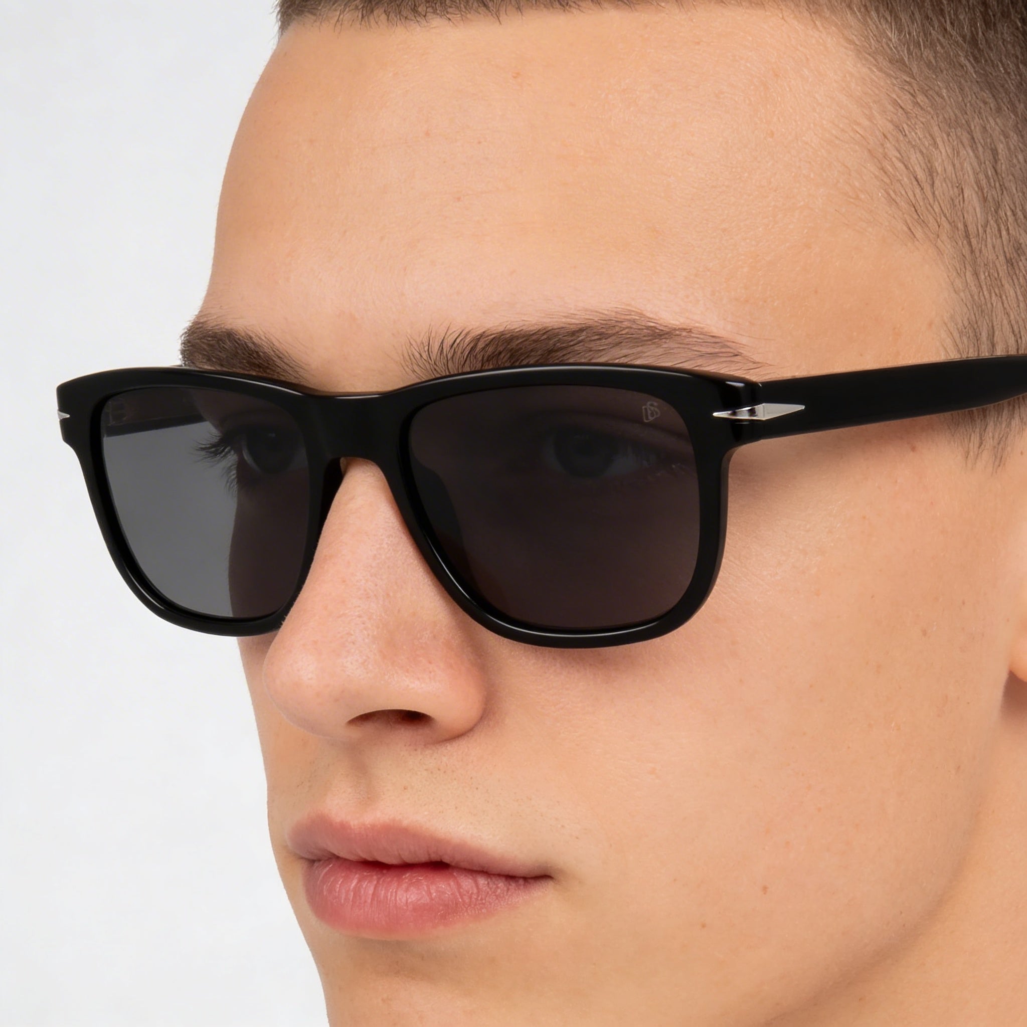 Gafas de sol David Beckham Db 1045/S unisex negras y plateadas de acetato con protección UV 54mm, Photo 3