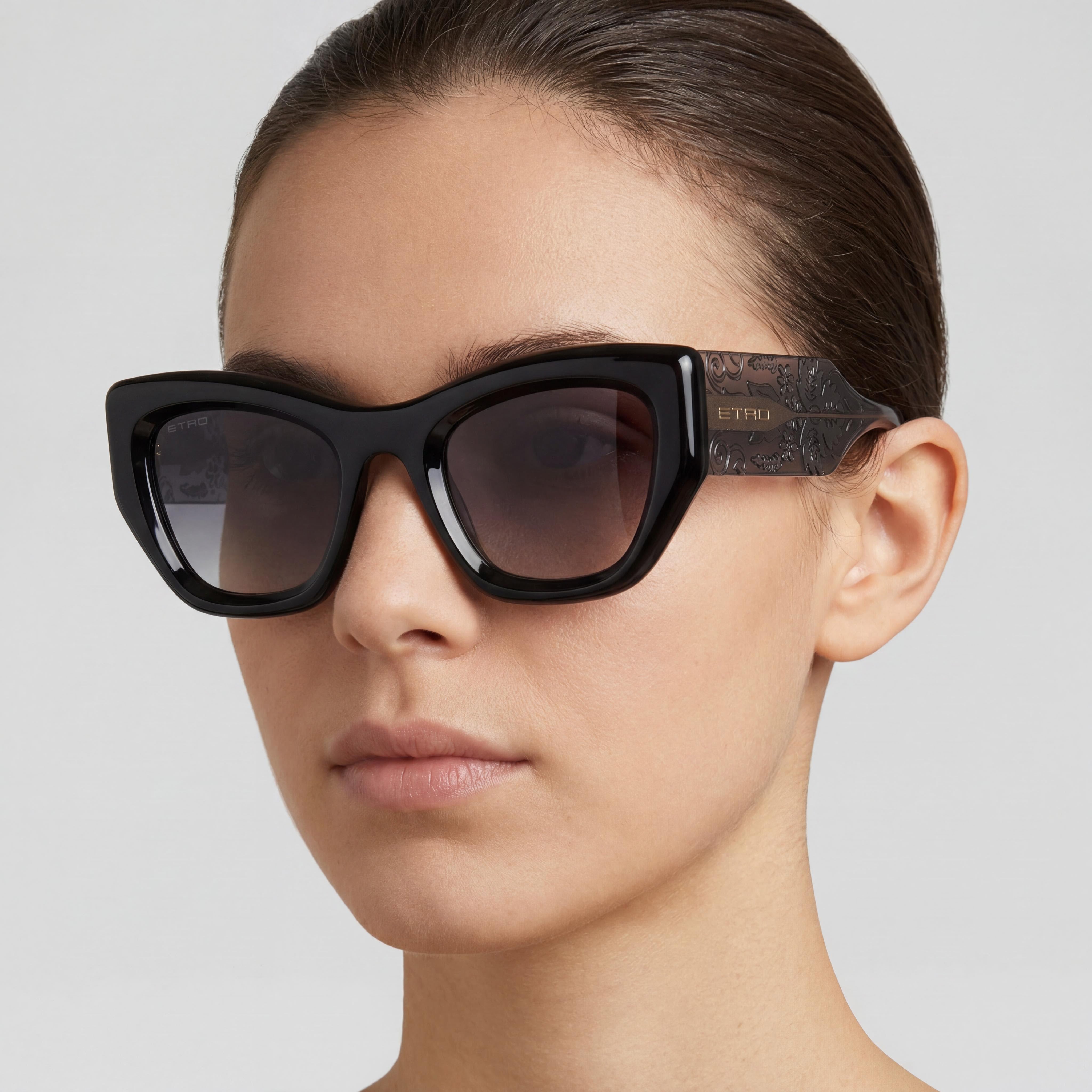 Etro Casual Unisex Polyamide Sunglasses, Gray Frame, Dark Grey Shaded Non-Polarized Lenses 51mm, Photo 5
