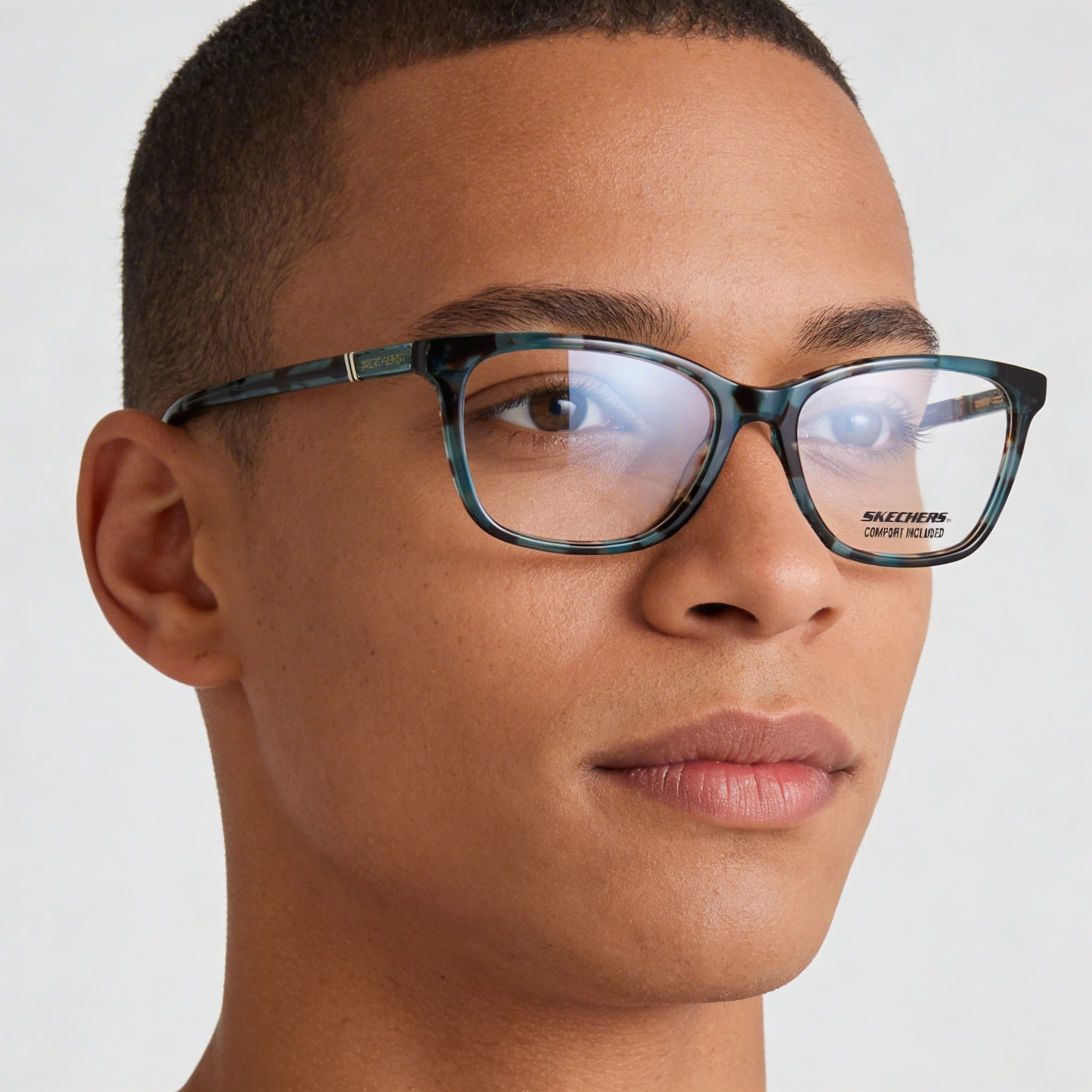 Skechers Se2154 Unisex Blue Plastic Frame Clear Polycarbonate Lenses Optical Eyewear 53-16-140mm, Photo 5