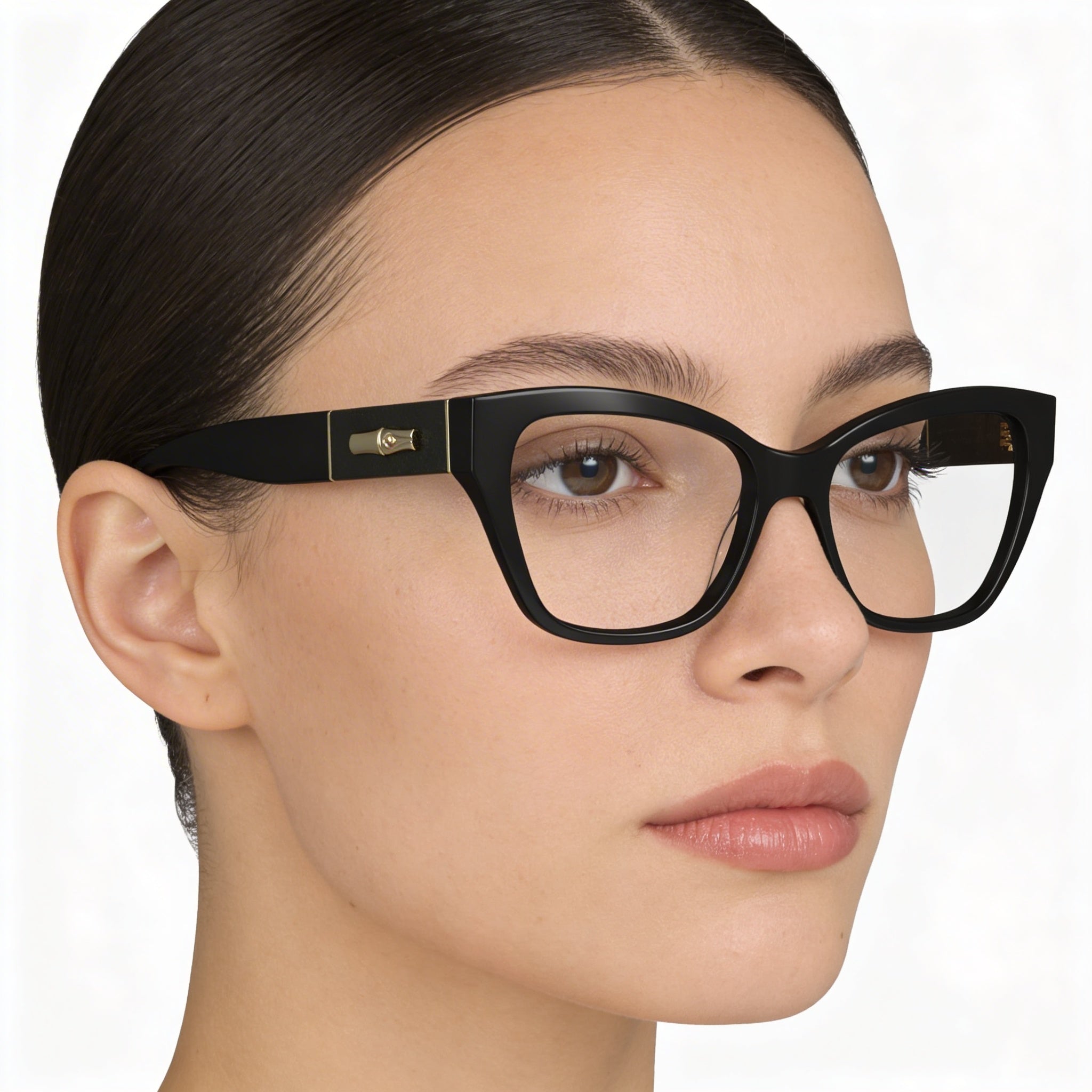 Longchamp Women's Lo2742l Black Optical Frames with Clear Demo Lenses, Prescription Ready, 52mm, Photo 3