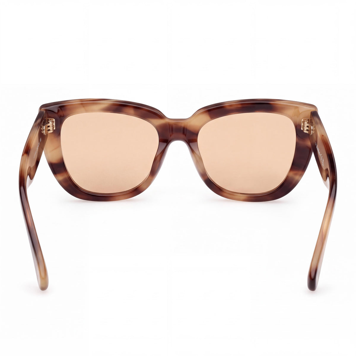 MaxMara Mm0090 Unisex Acetate Frame in Brown Horn with Light Brown Non-Polarized Lenses 54-18-140, Photo 3
