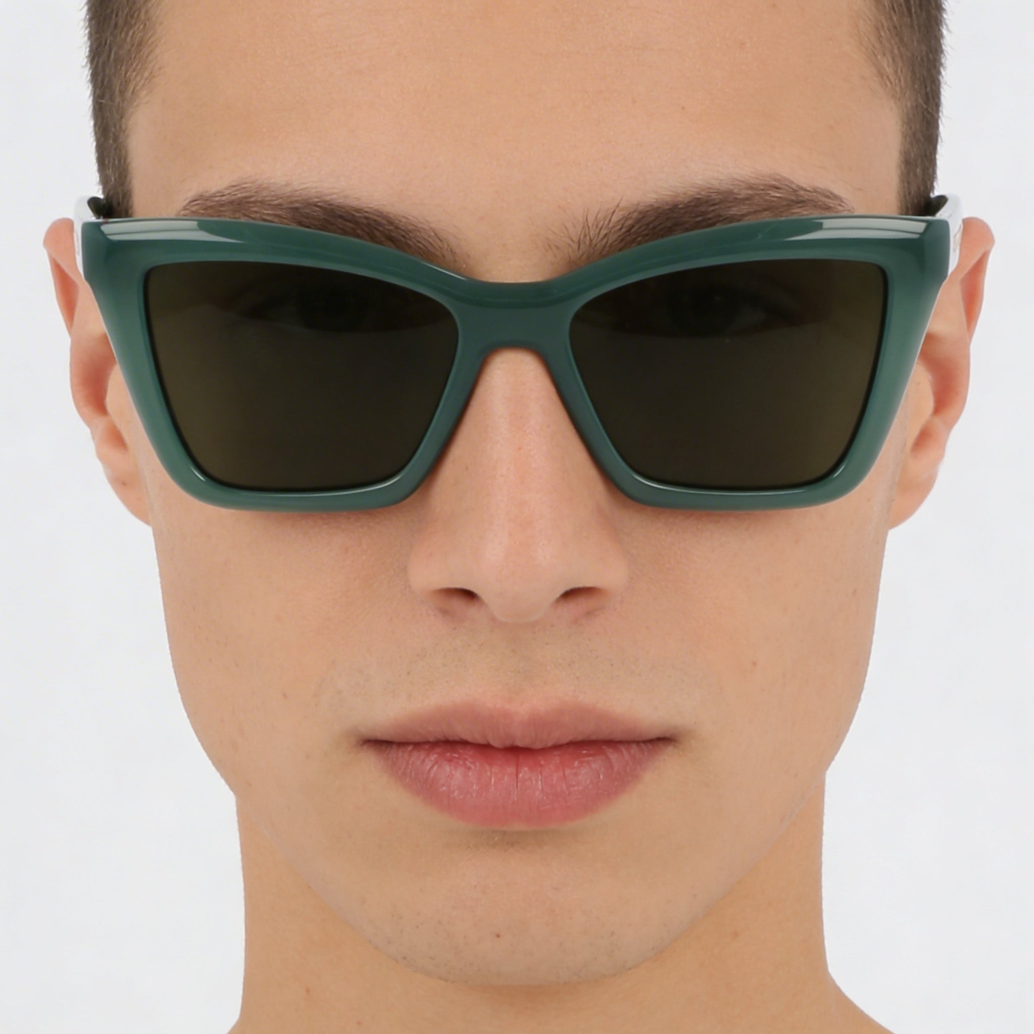Ferragamo Sf2039se Unisex Acetate Eyewear, Opaline Green Frame, Solid Green Lenses, Size 53/17/145, Photo 5