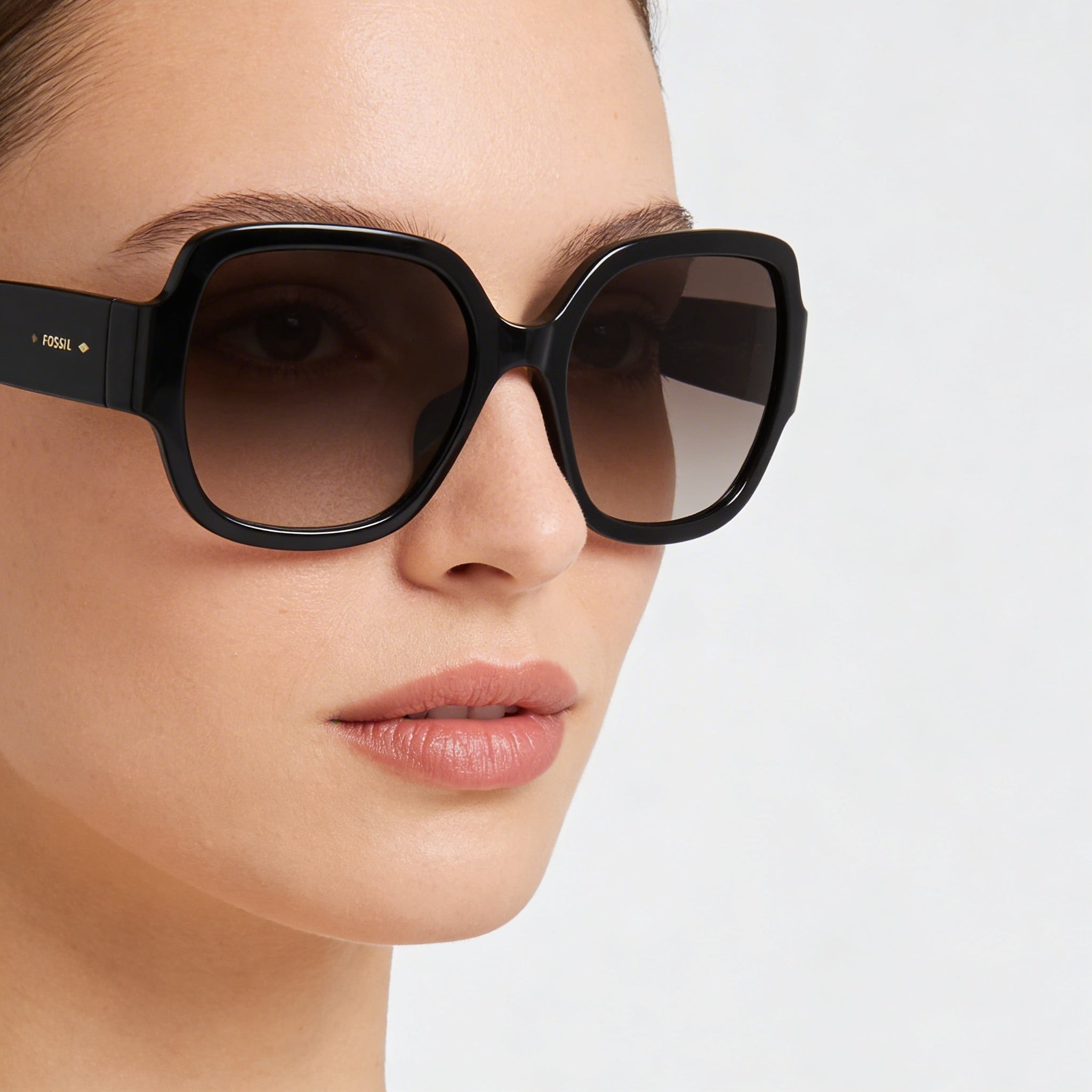 Gafas de sol Fossil Fos 3151/G/S para mujer, armazón negro y marrón, lente marrón, propionato de celulosa, 55 mm, Photo 4