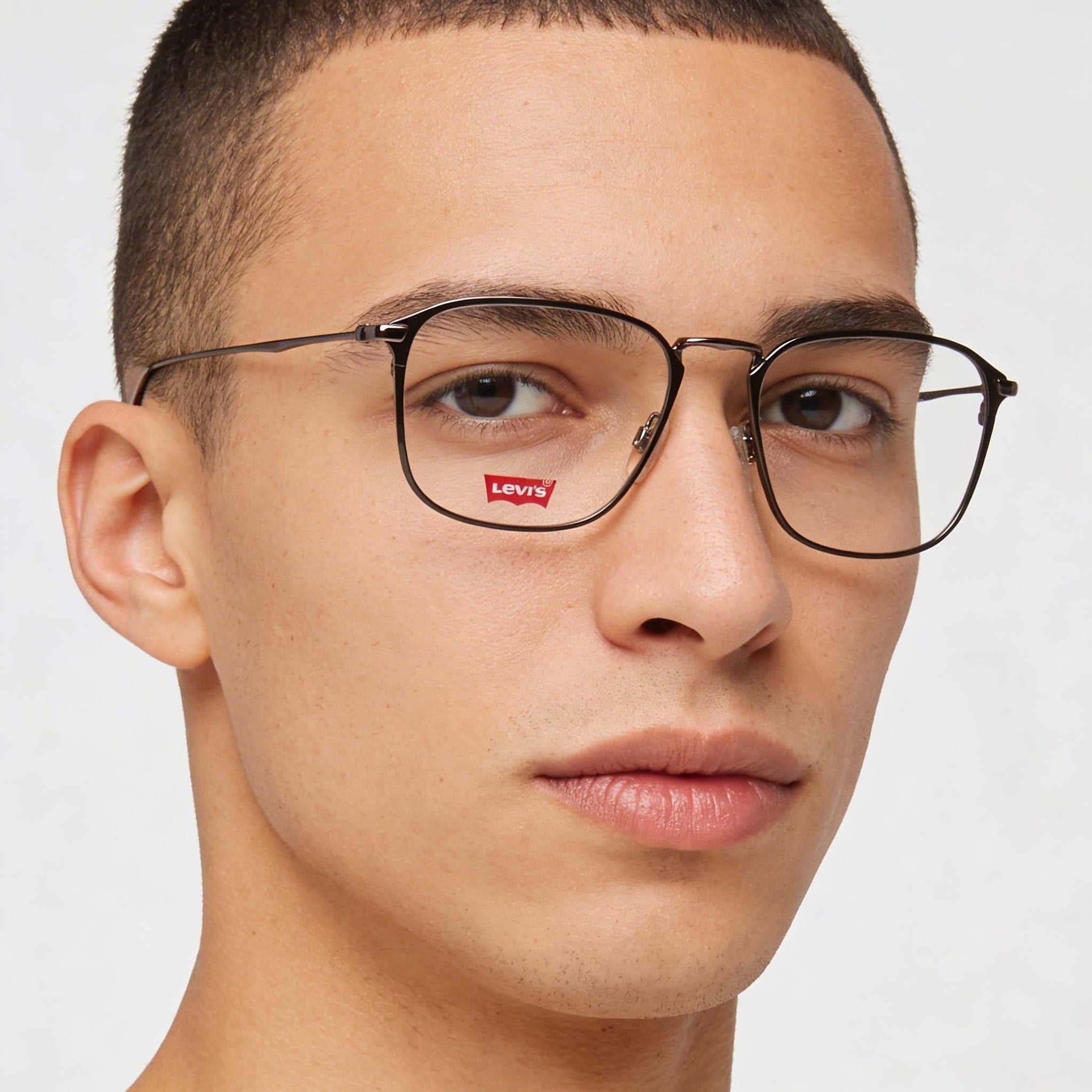 Levi's Classic Men's Metal Frame Square Eyeglasses Non- Matte Khaki 52mm, Photo 4