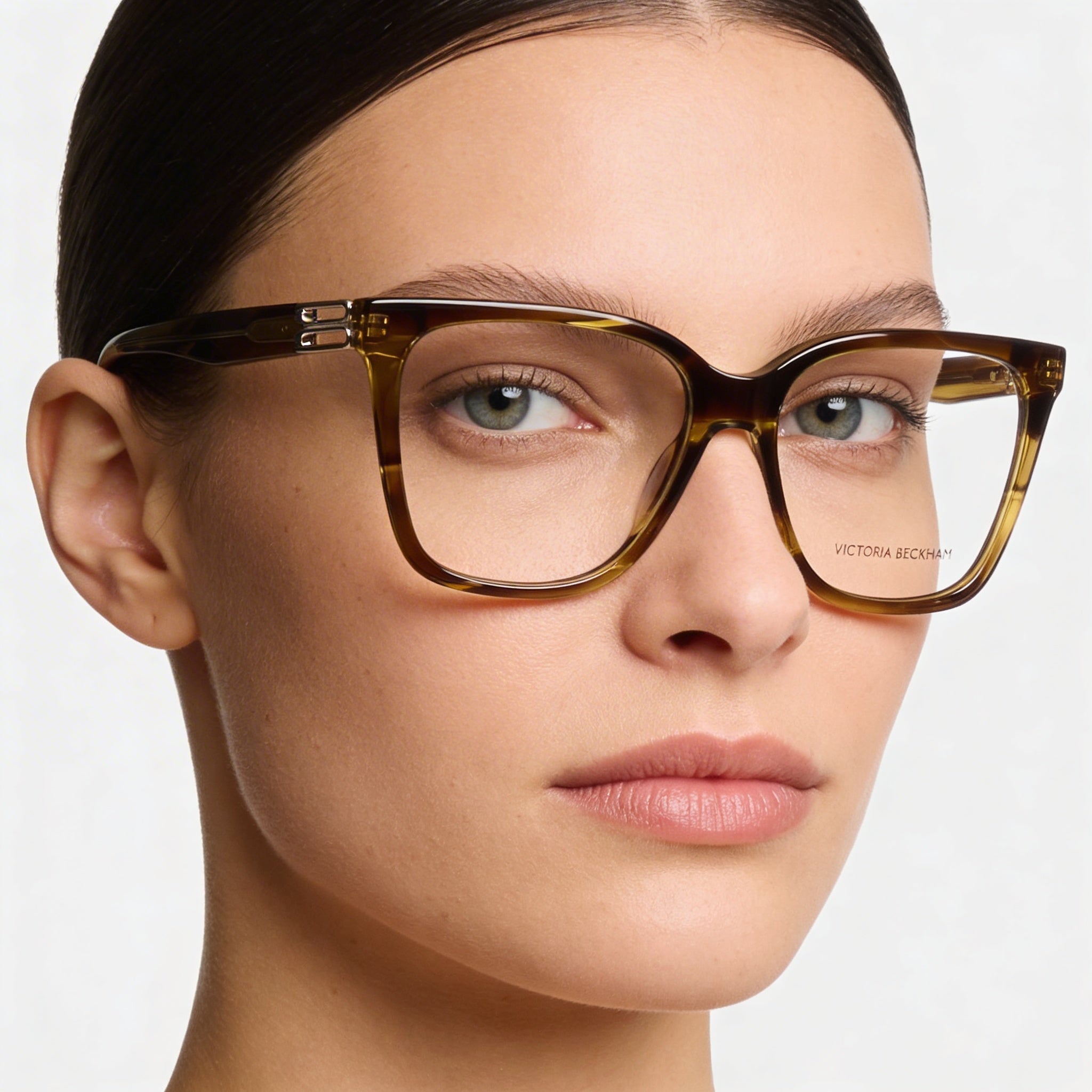 Victoria Beckham Women's Vb2680 Ophthalmic Eyeglass Frames, Striped Khaki, Eye Size 53, Bridge 15, Temple 140, Photo 4