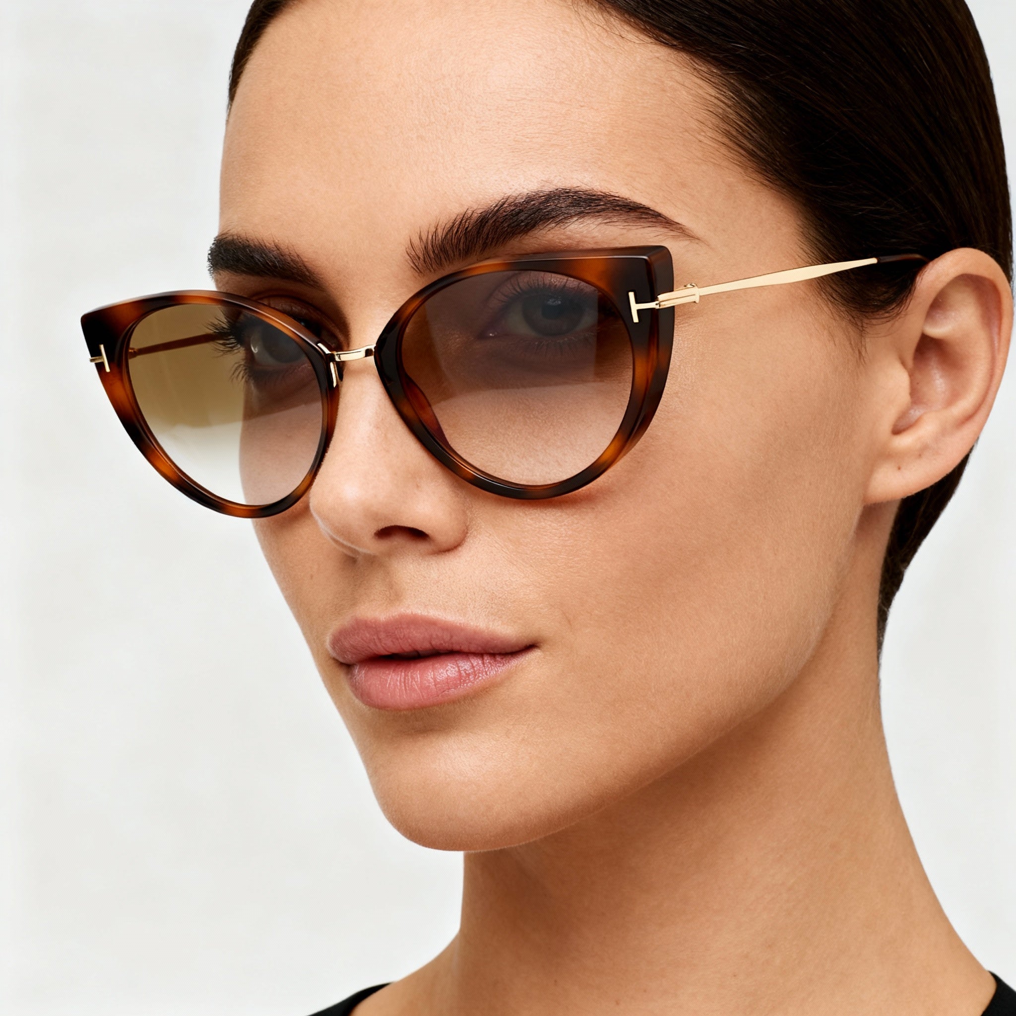 Tom Ford Ft5815-b Women's Shiny Blonde Havana Rose Gold Polarized Blue Light Filter Polycarbonate Lenses 54-18-140, Photo 4