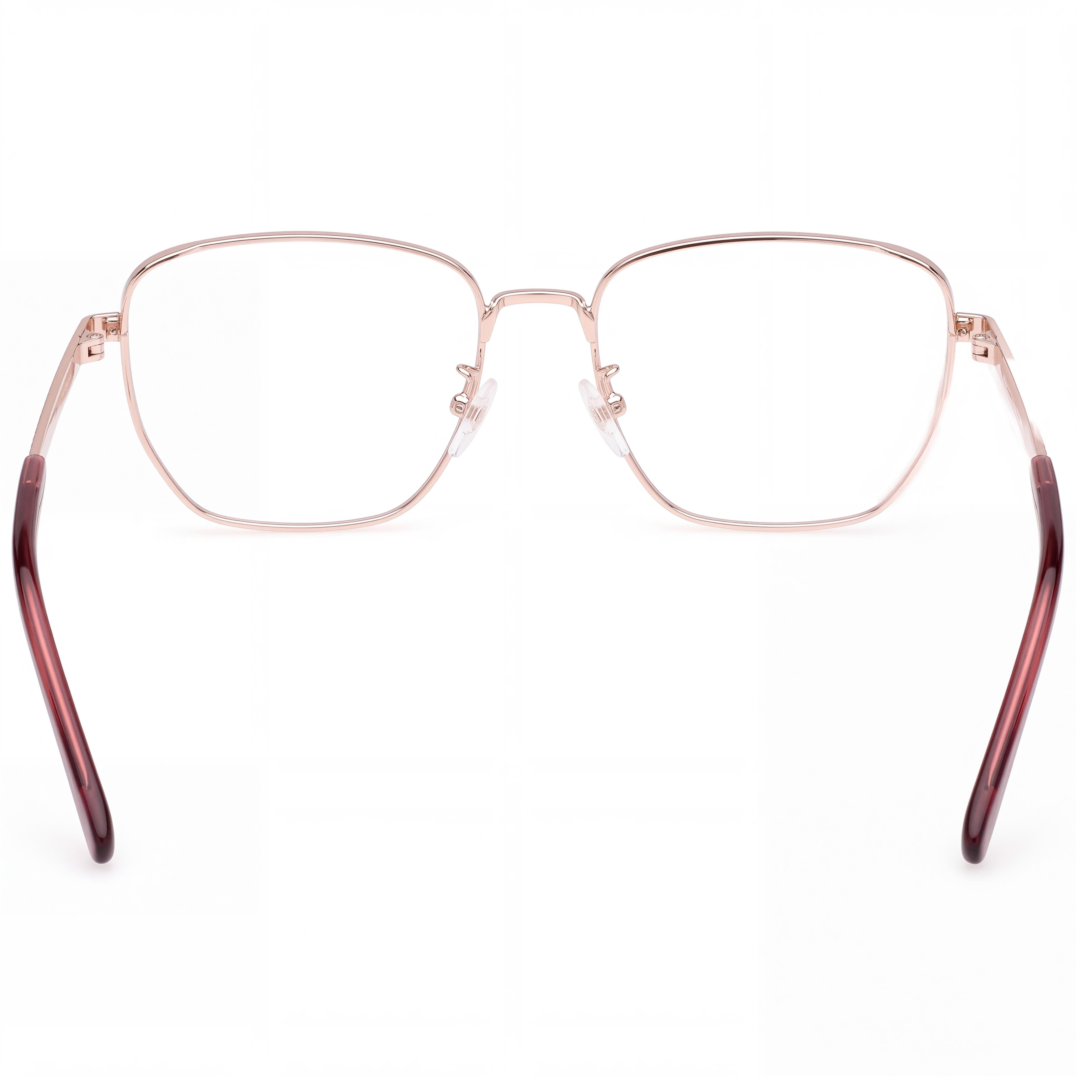 MCM Worldwide MW5021-H Unisex Metal Frame Sunglasses with Shiny Rose Gold Finish and Multicolor Lenses, 53mm, Photo 3