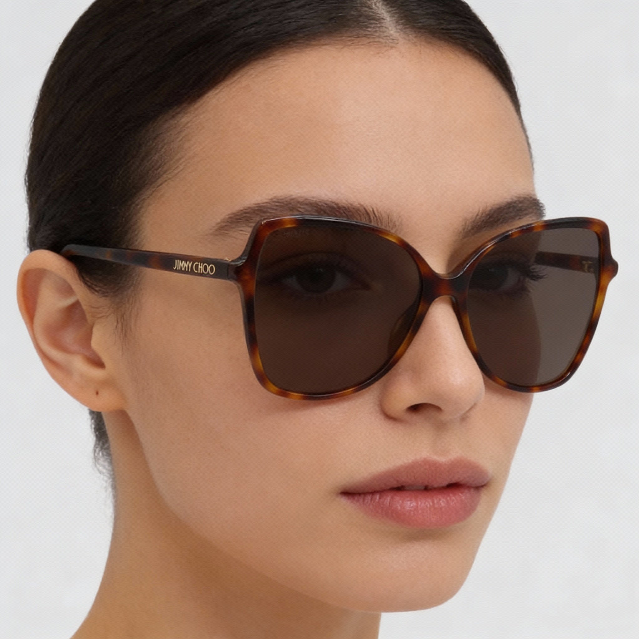 Jimmy Choo Classic Women's Havana Plastic UV Protection Sunglasses 7-1-4, Photo 3