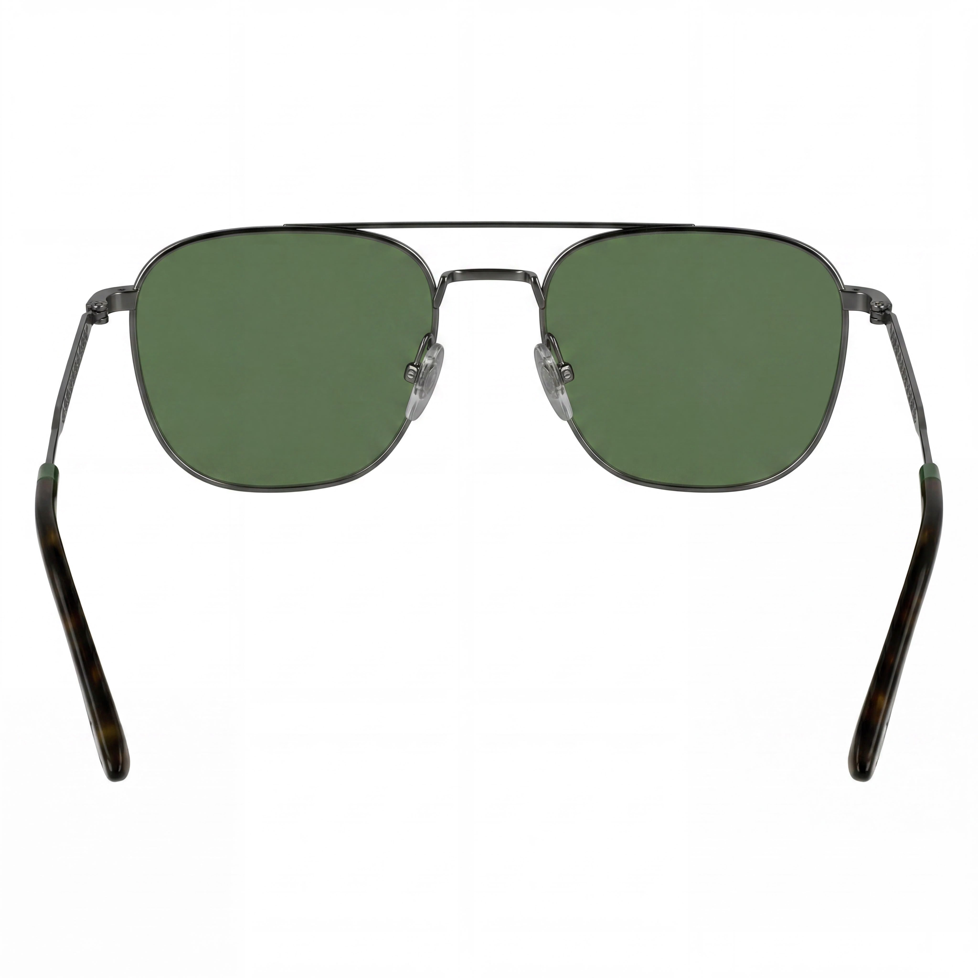 Gafas de sol unisex Lacoste con montura metálica, lentes verde sólido y protección UV de 55 mm, Photo 3