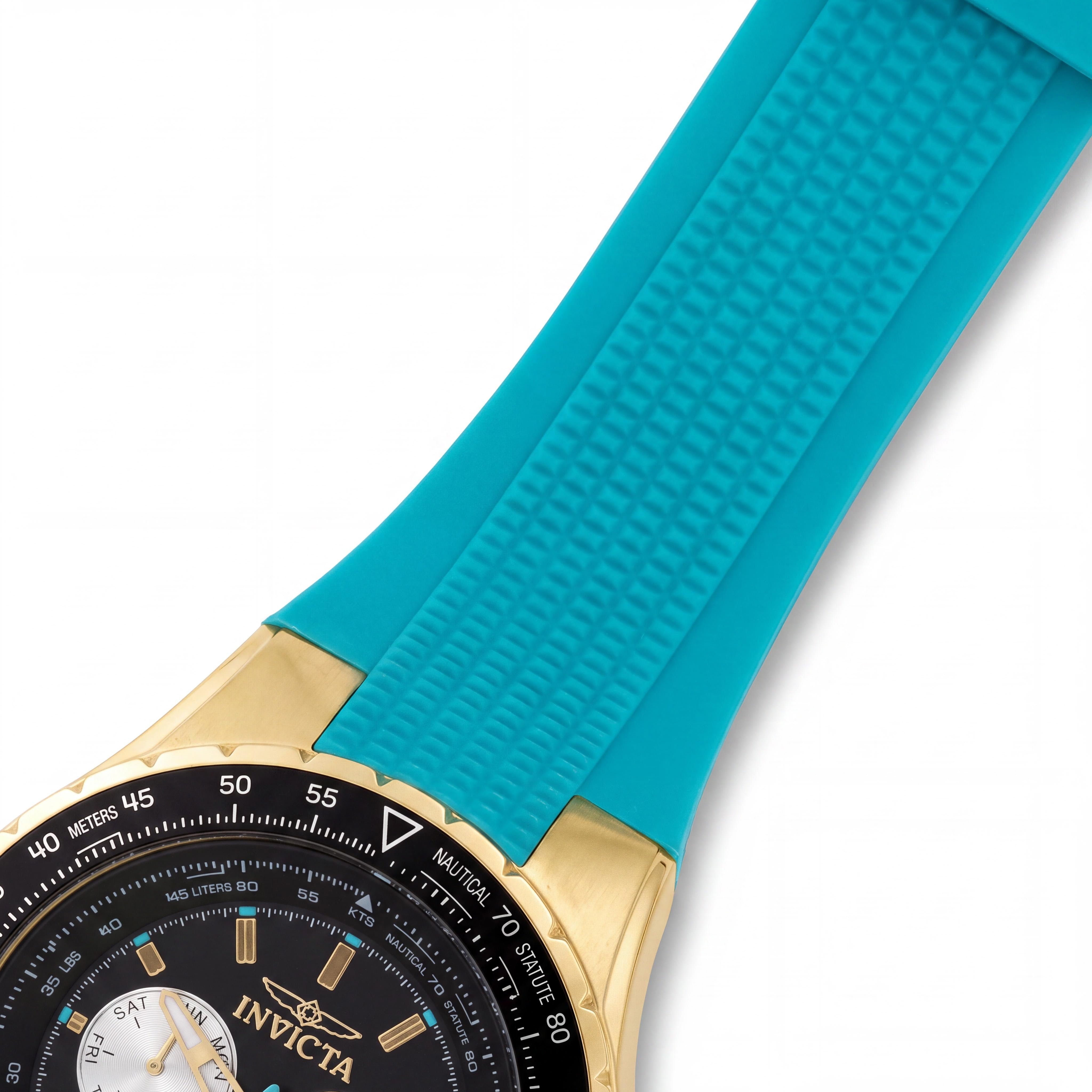 Invicta Strap Men's 50mm Green Silicone Band Gold-Tone Stainless Steel Quartz Watch with Glow In The Dark Features, Photo 3