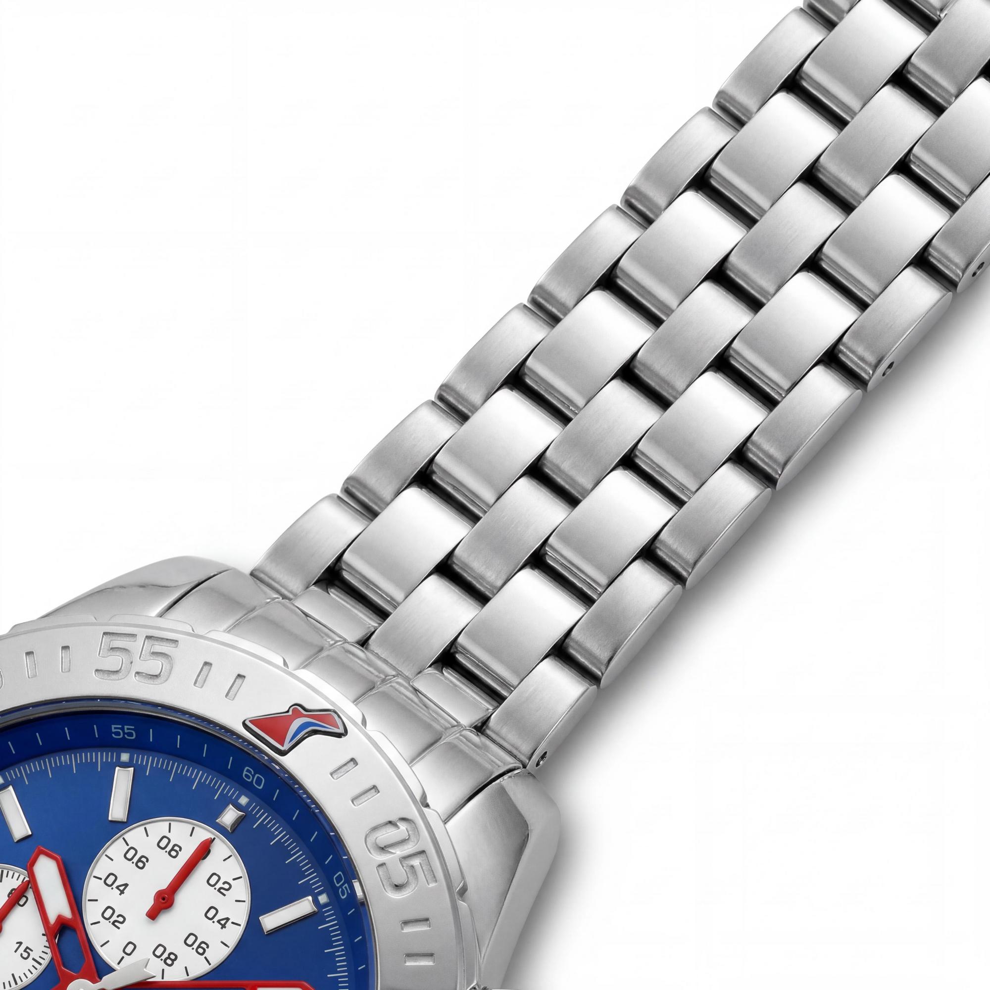 Invicta CRUISELINE 33501 Men's 47mm Stainless Steel Quartz Chronograph Watch, Blue Dial, Water Resistant, Alarm, Photo 3