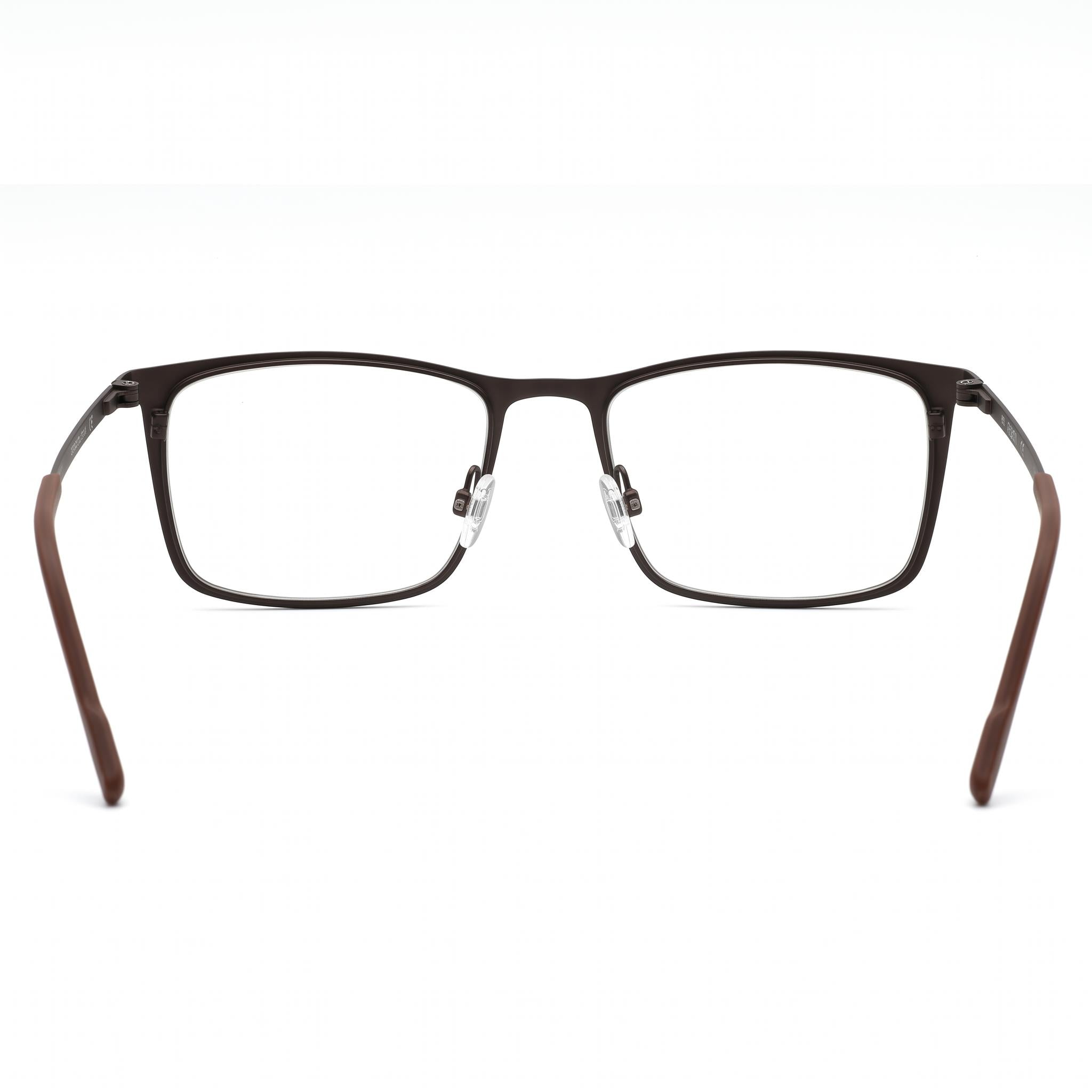 Flexon Men's Matte Gunmetal Sepia Optical Frames, featuring Clear Demo Lenses, ready for Custom Prescription Lenses, Photo 3
