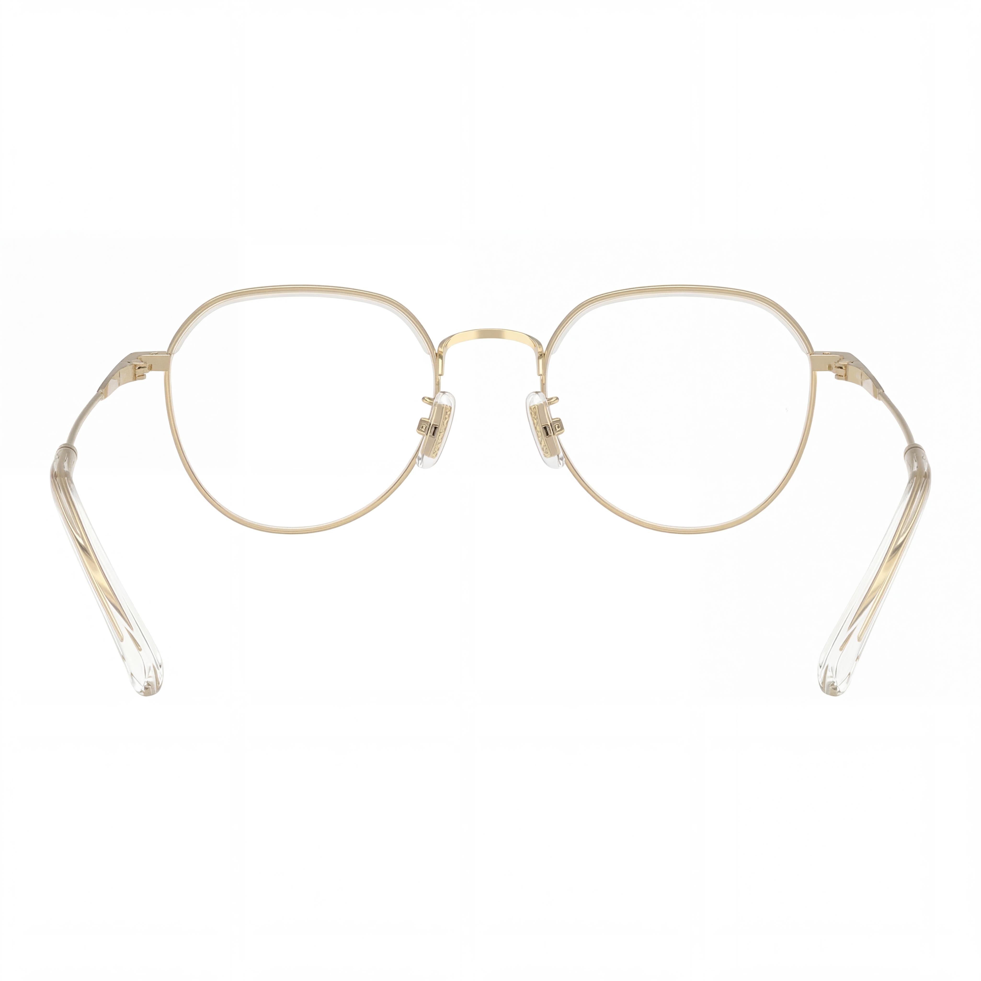 Coach Hc5188td Women's Shiny Light Gold/Clear Titanium Prescription Ready Eyeglasses 51mm, Photo 4