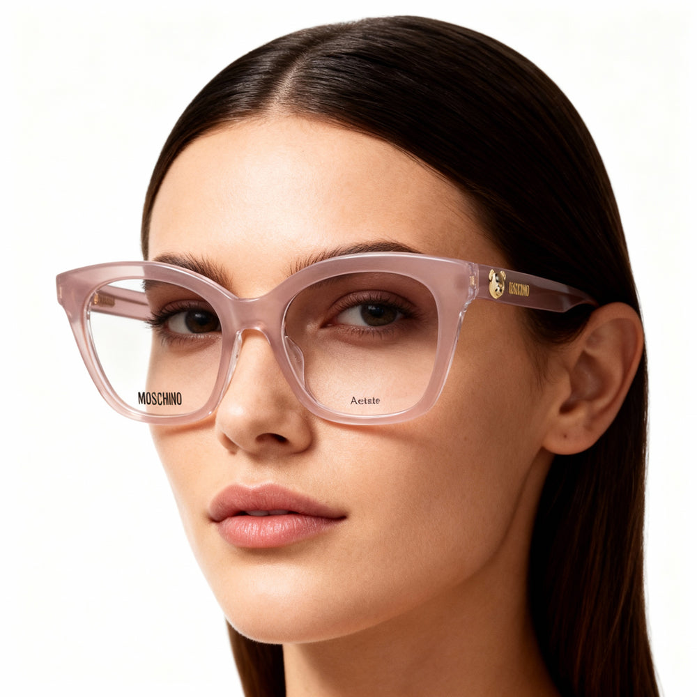 Moschino Mos630 Women's Modern Style Nude Acetate Frame Non-Polarised Polycarbonate Sunglasses 50mm