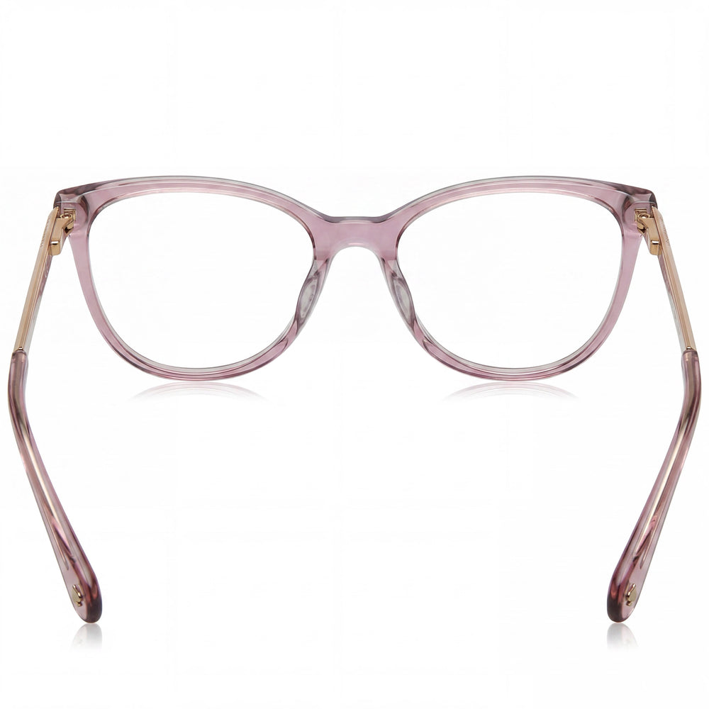 Gafas Kate Spade New York Kimberlee para mujer, montura de plástico rosa cristalino con cristales de oro rosa y lentes de policarbonato no polarizadas de 52 mm