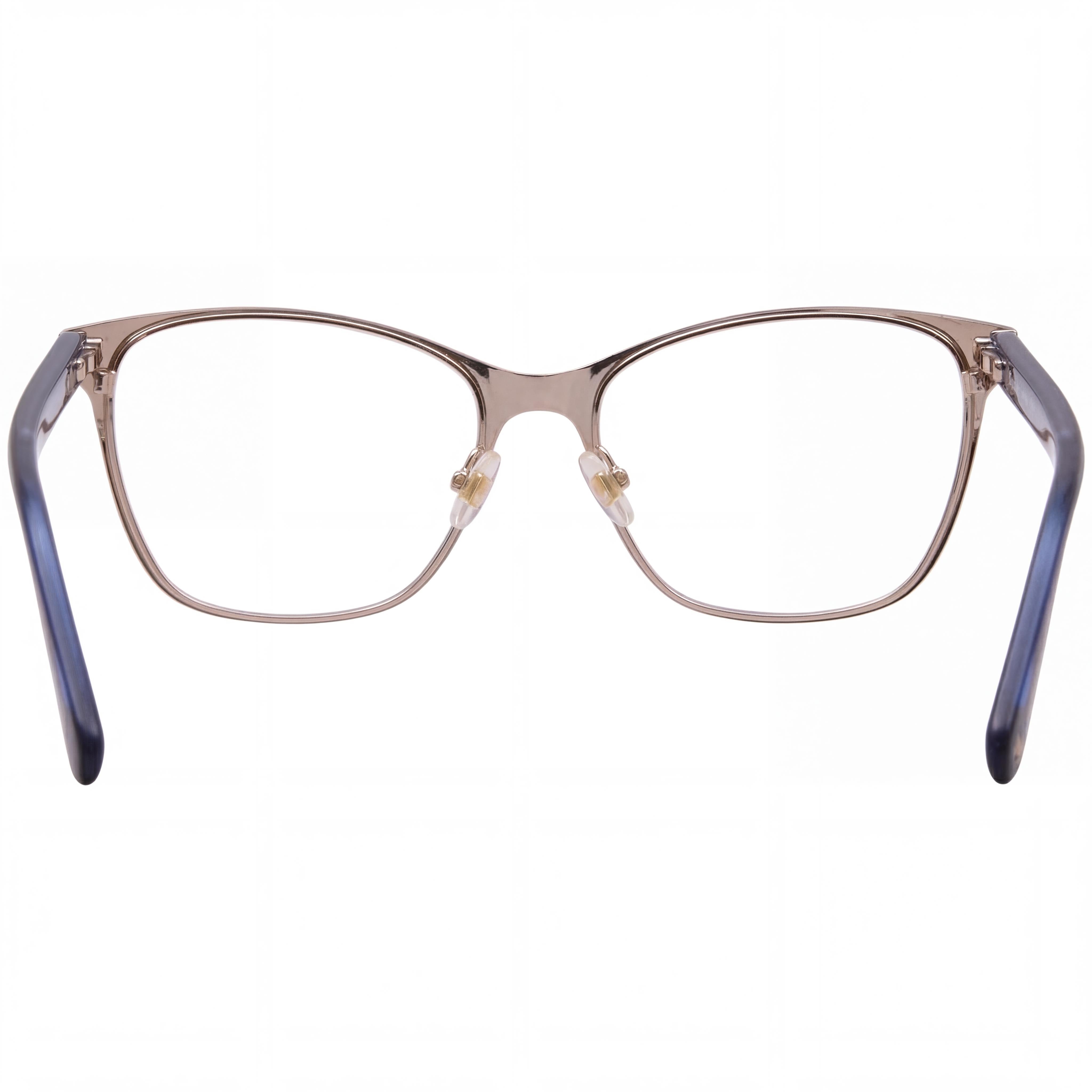 Kate Spade New York Seline Women's Full Rim Rectangle Eyeglasses, Blue Metal Frame, 53mm Lens Width, Photo 4