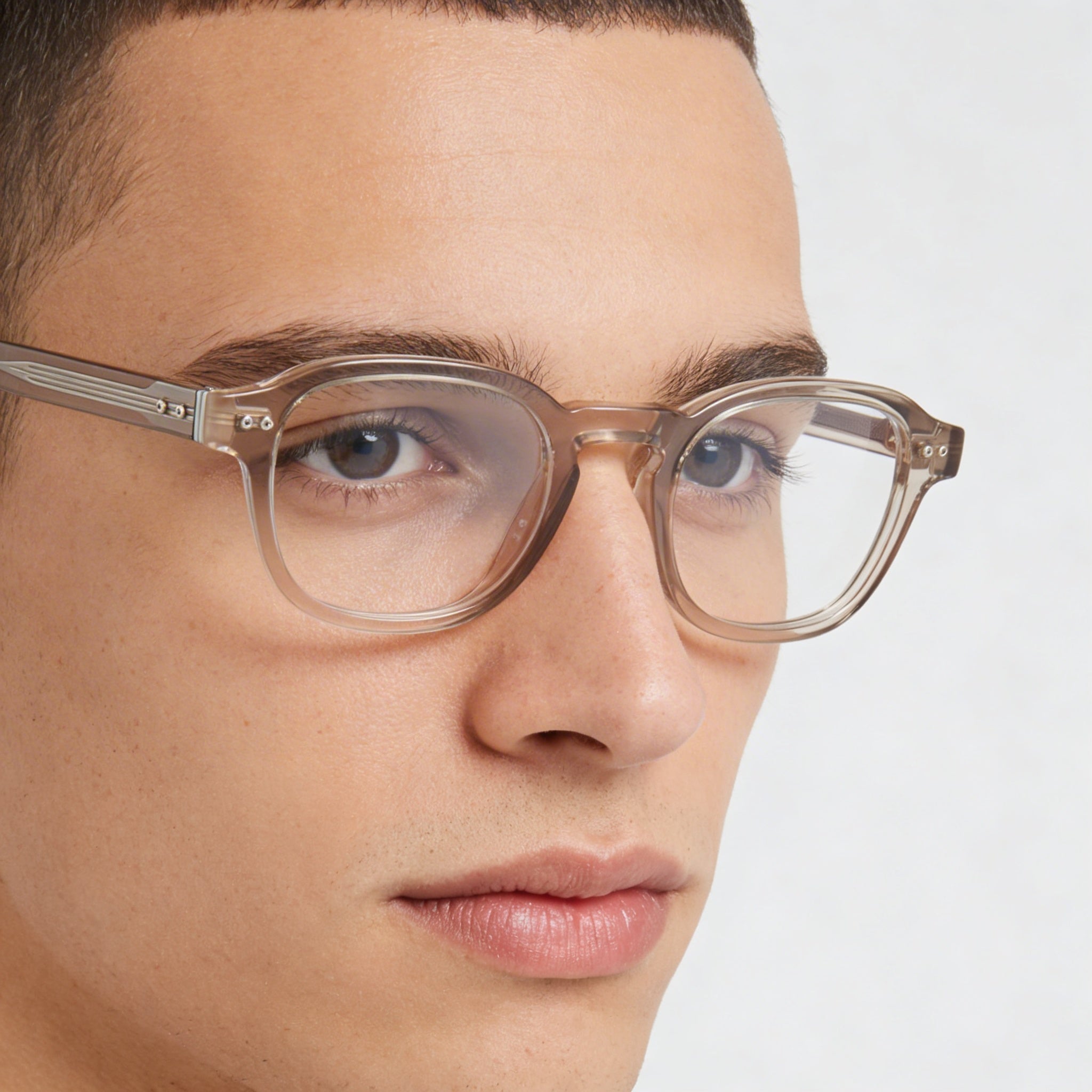Tommy Hilfiger Men's Modern ECO ACETATE Frame Beige Sunglasses with Beige Polycarbonate Lenses 48mm, Photo 3