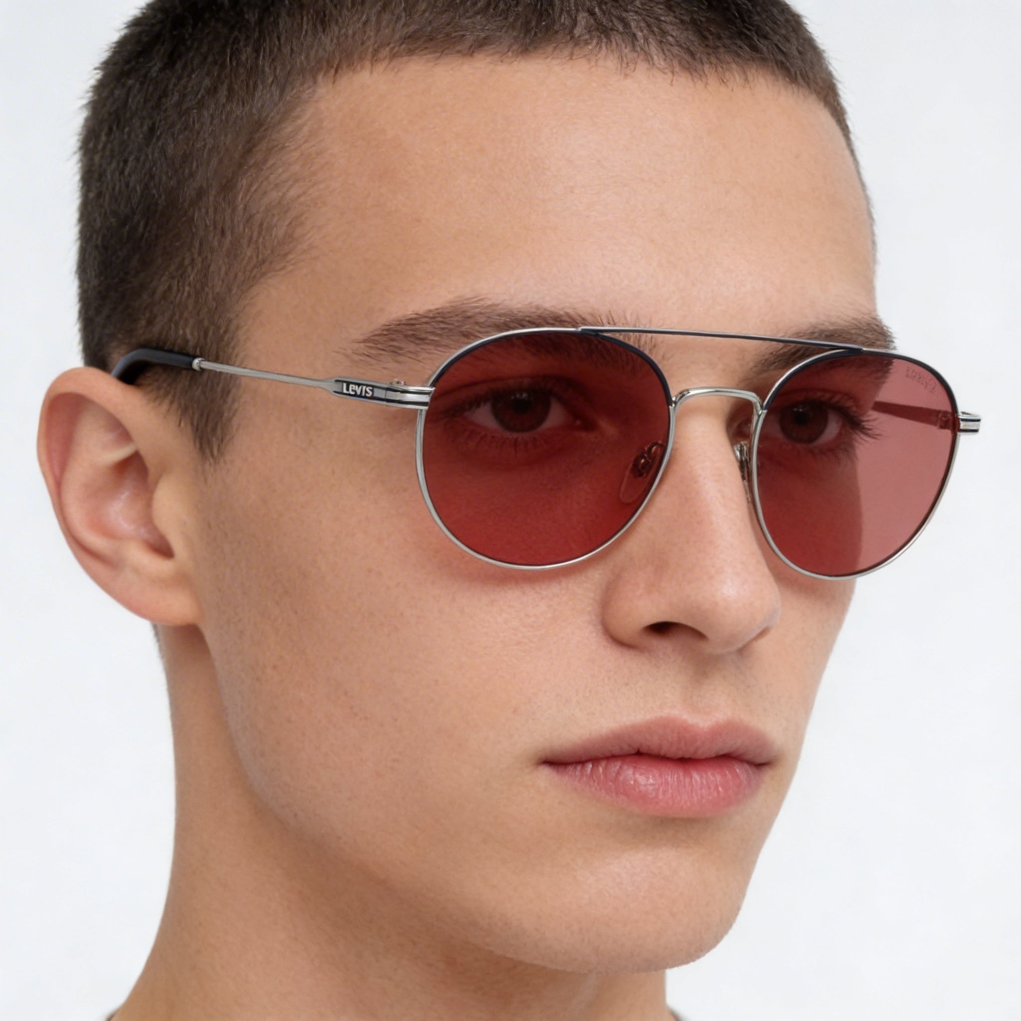 Gafas de sol unisex Levi's Lv 1013/S de acero inoxidable color plata paladio, 54, Photo 4