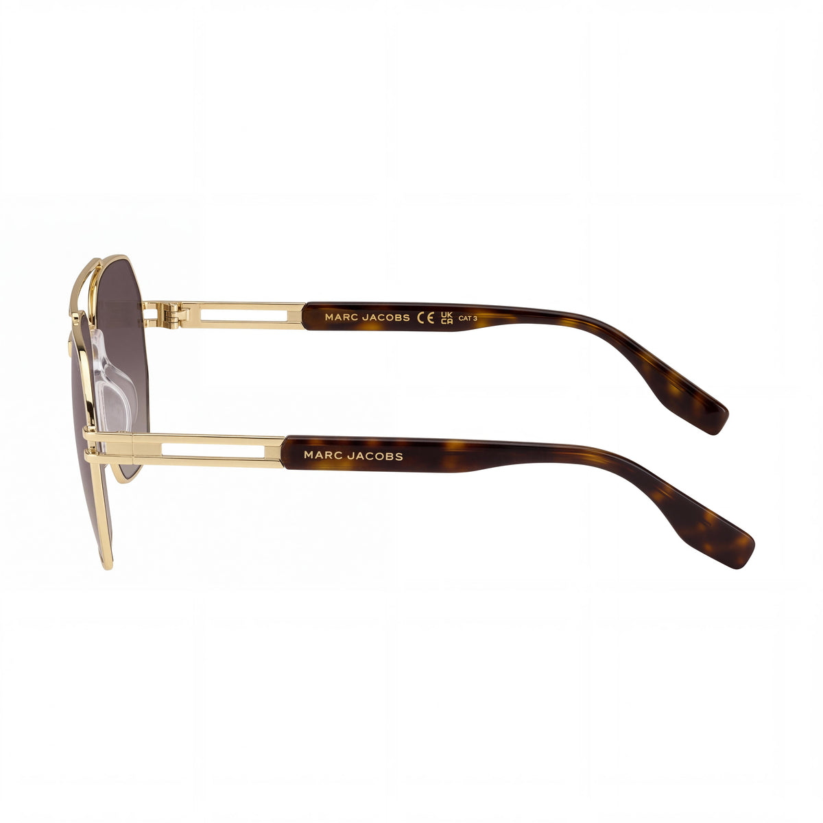 Marc Jacobs Marc 748/S Women's Gold Havana Brown Metal Sunglasses 100% UV Protection 60mm, Photo 3