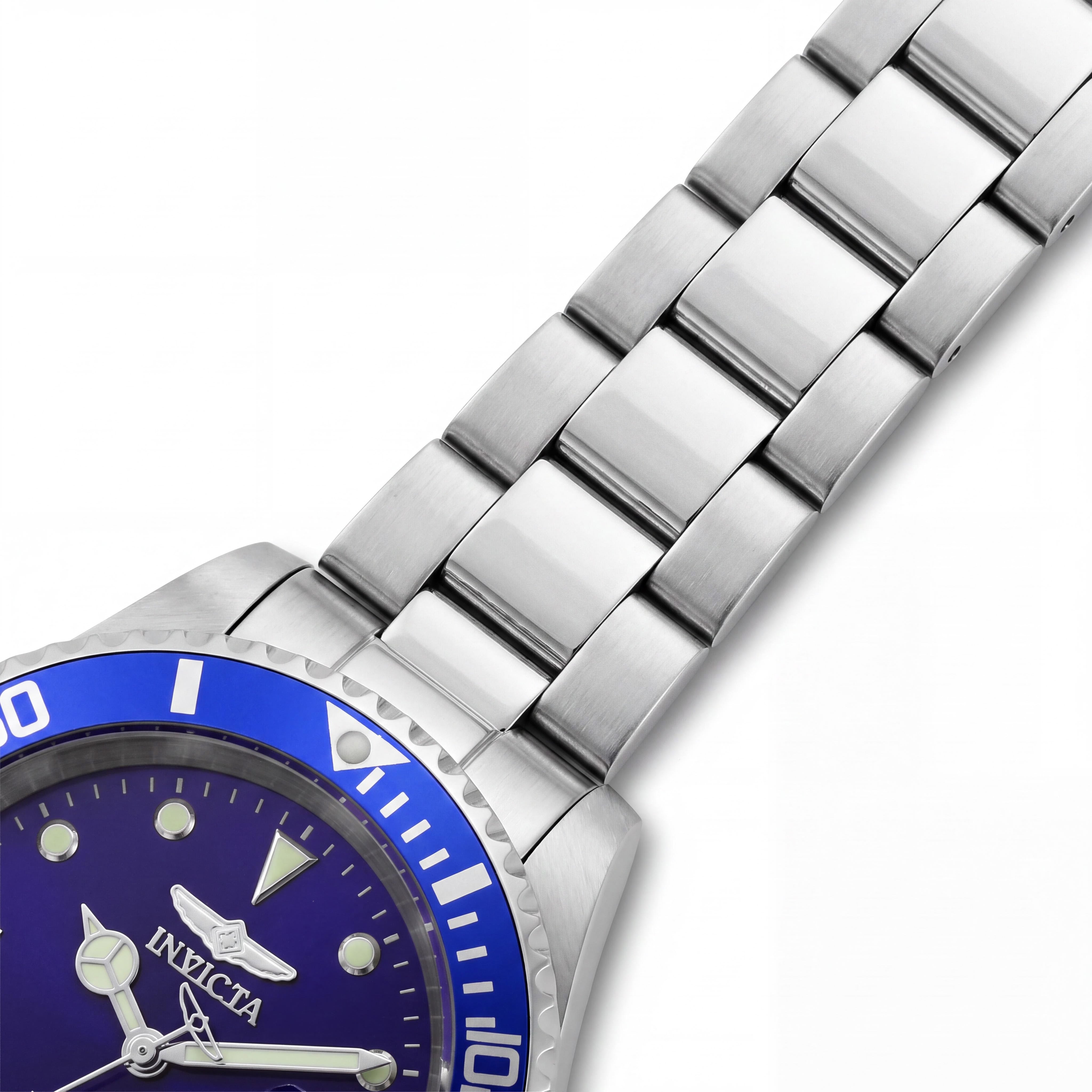 Invicta Pro Diver 26971 Men's 40mm Stainless Steel Case Blue Dial Quartz Screw-Down Crown Bracelet Watch, Photo 3