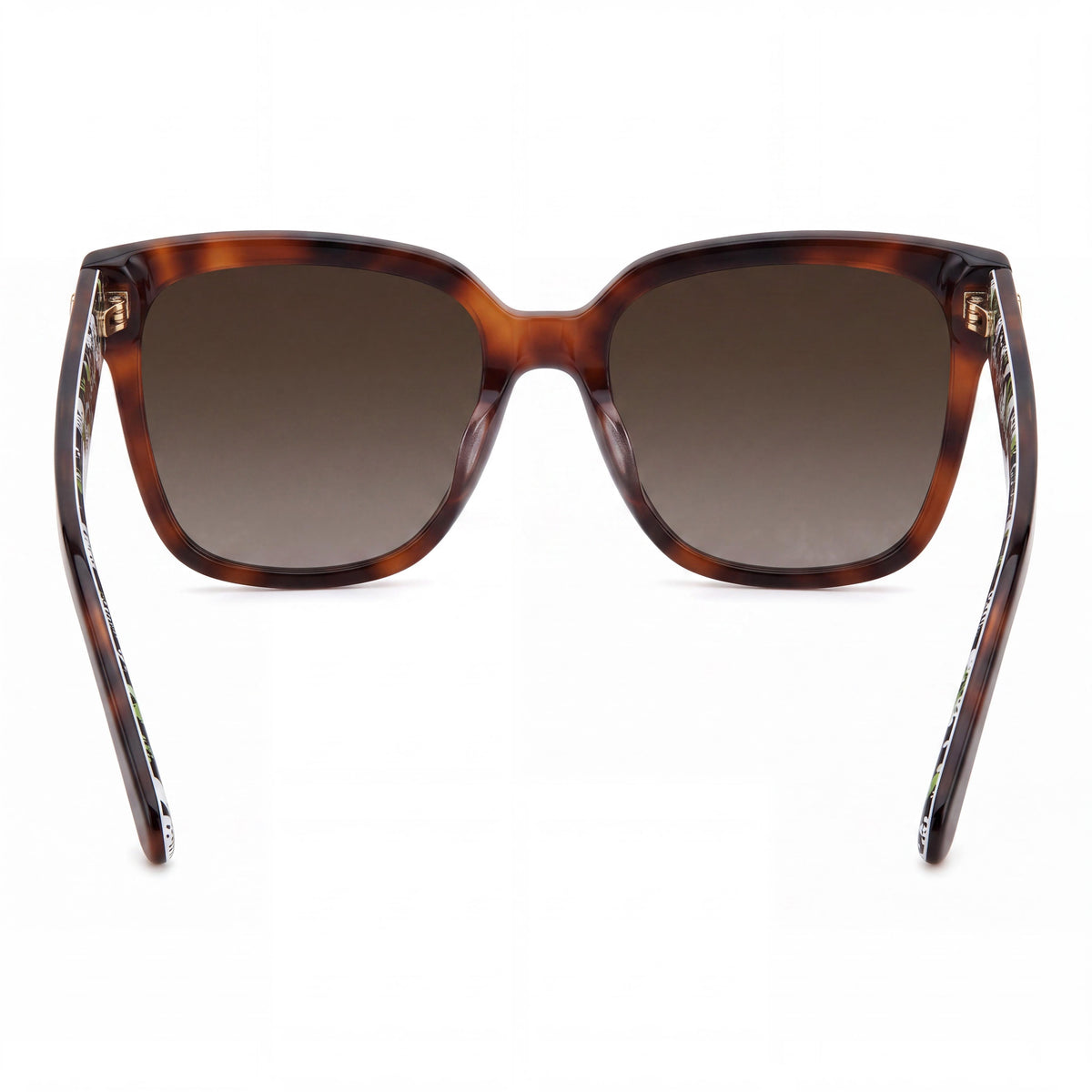 kate spade new york Gafas de sol clásicas para mujer con montura de acetato marrón habana y lentes de protección UV marrones degradadas de 56 mm, Photo 3
