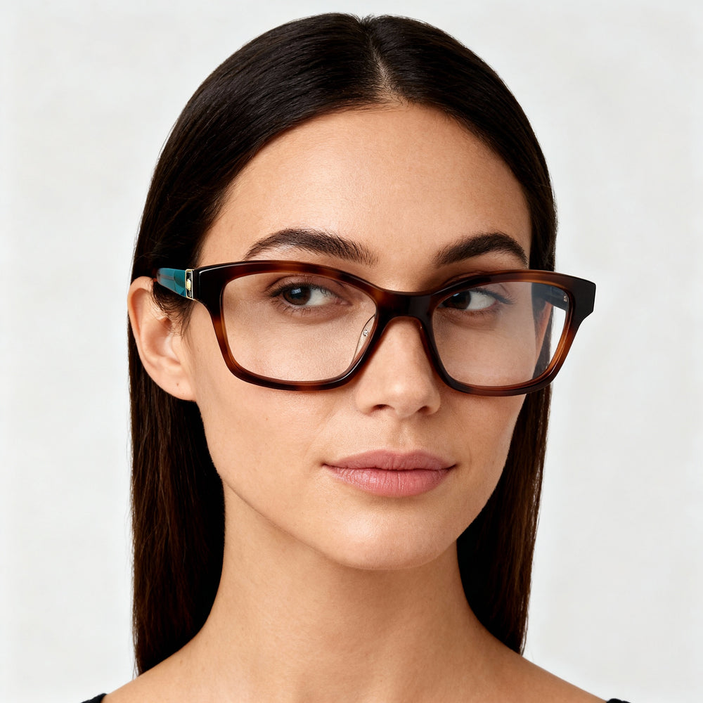 Gafas Kate Spade New York Race 106249 para mujer, estilo Havana moderno, de acetato y policarbonato, no polarizadas, de 50 mm