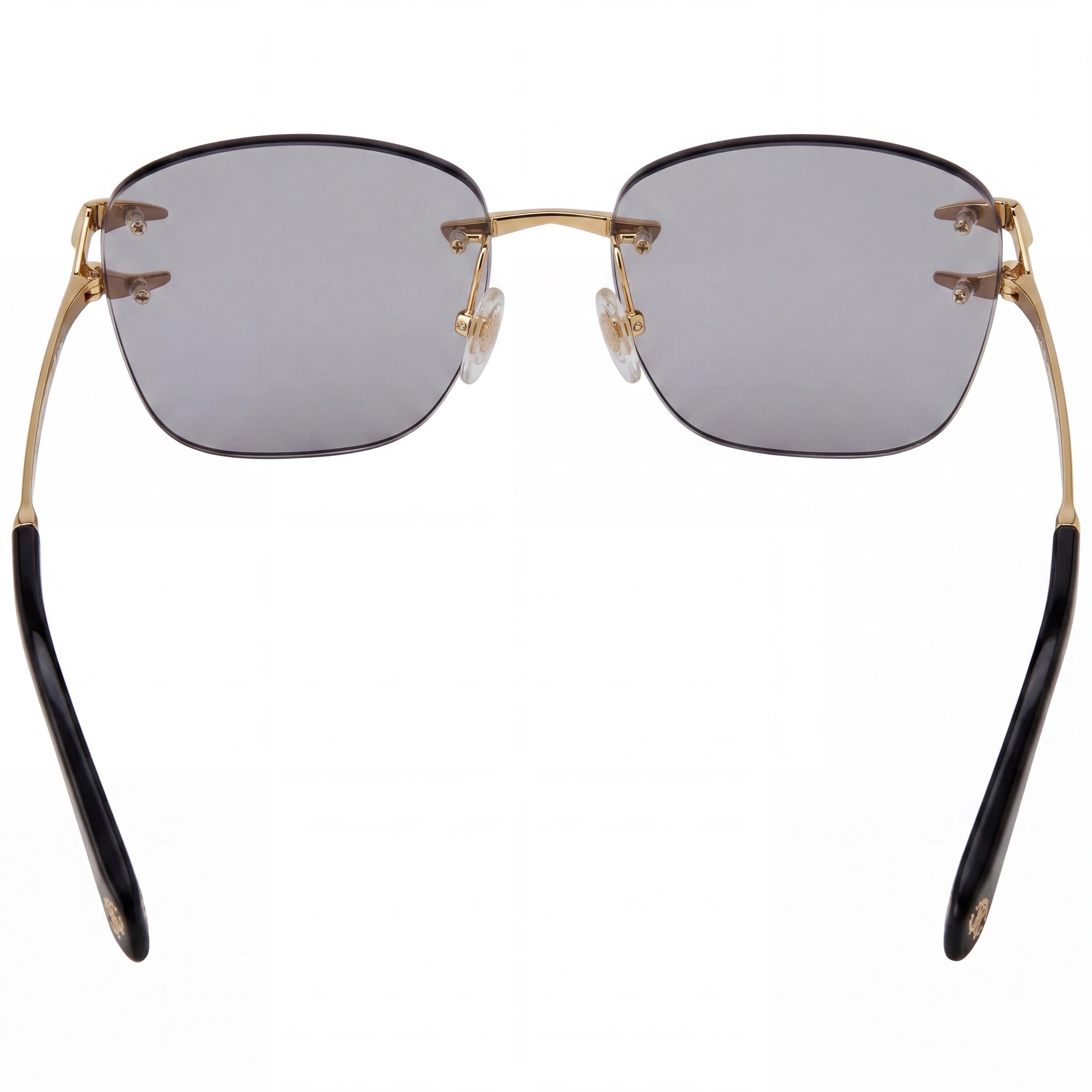 Roberto Cavalli Gafas de Sol Casuales Unisex de Metal-Acetato Oro Rosa Brillante Degradado Marrón Protección UV 59-15-135, Photo 4
