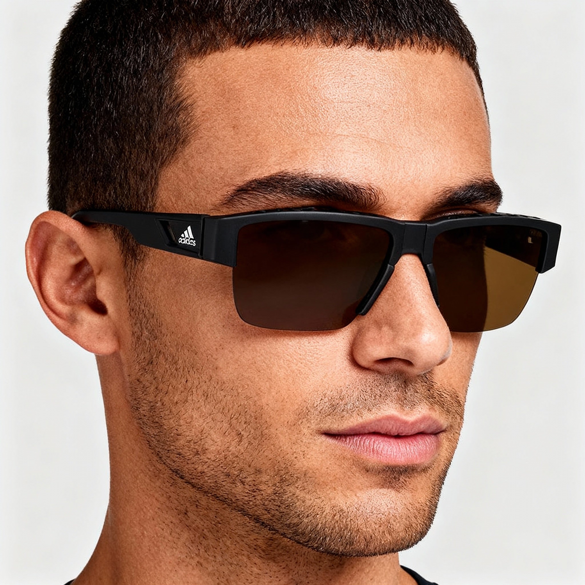 adidas Sp0070 Men's Injected Black Frame UV Brown Polarized Sunglasses 68-9-130, Photo 5