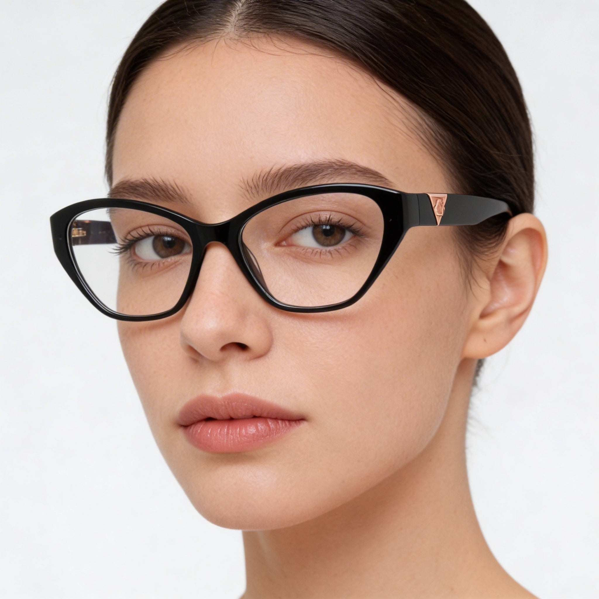 GUESS Gu50162 Women's Shiny Black Blue Frame 53mm Eyeglasses, Photo 5
