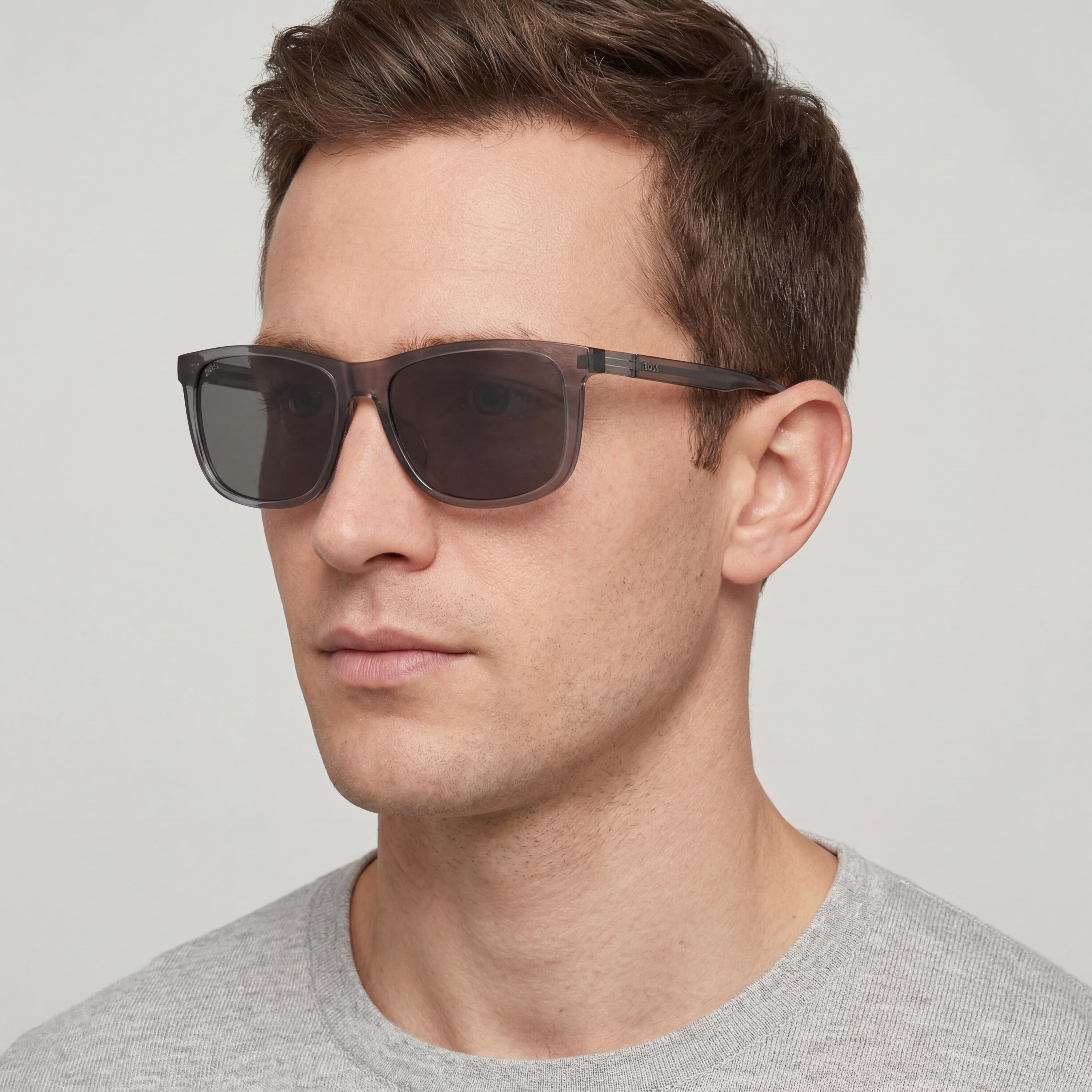 Hugo Boss BOSS 1617/F/S Men's Functional & Comfort Grey Plastic Frame UV Protected Sunglasses 59mm, Photo 4